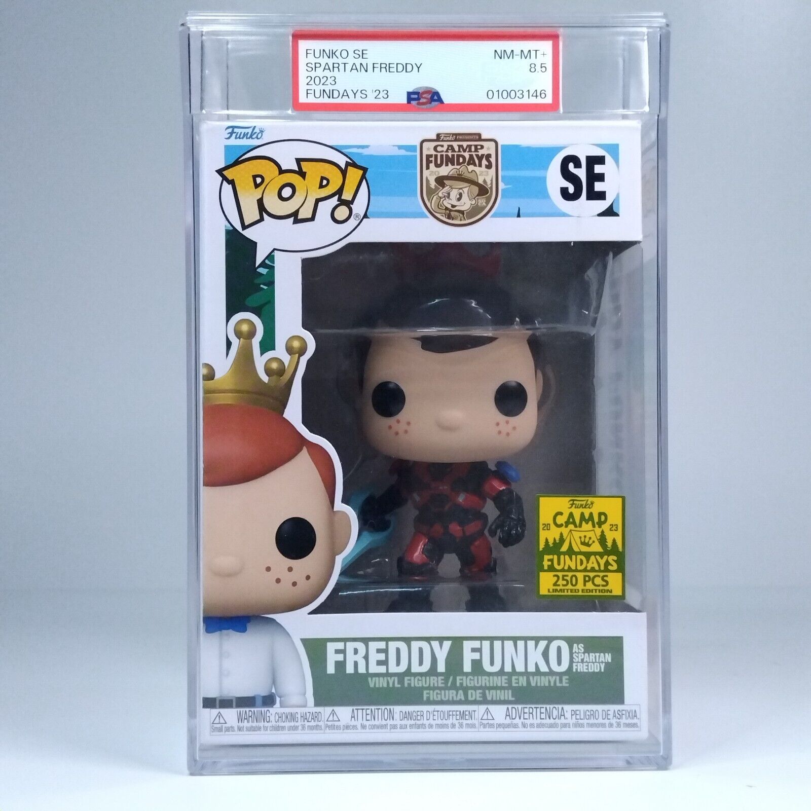 Funko Pop! Games Halo Freddy Funko as Spartan Freddy ERROR #250 Pcs PSA 8.5 #SE