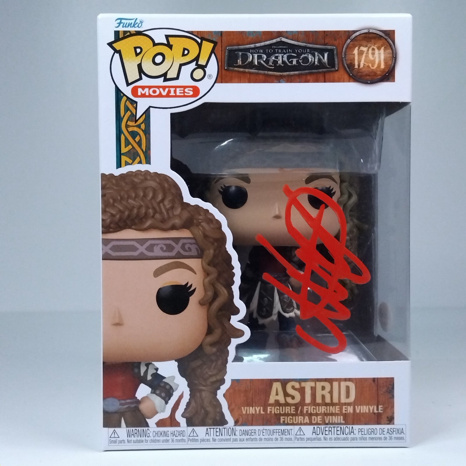 Funko Pop! How to Train Your Dragon Astrid Signed Nico Parker COA #1791 WS