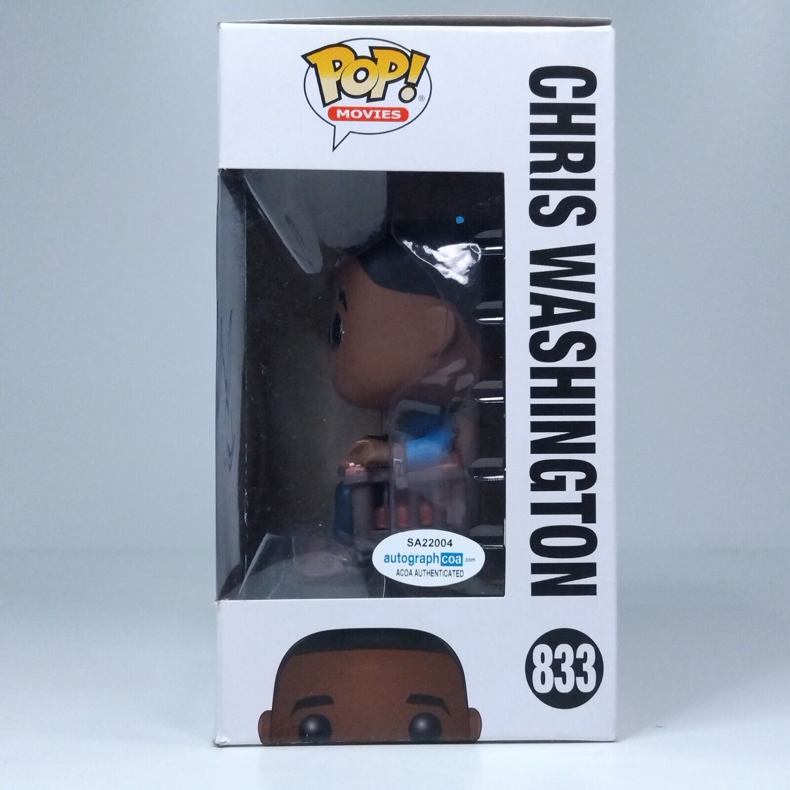 Funko Pop! Movies Get Out Chris Washington Signed Daniel Kaluuya COA #833 WS