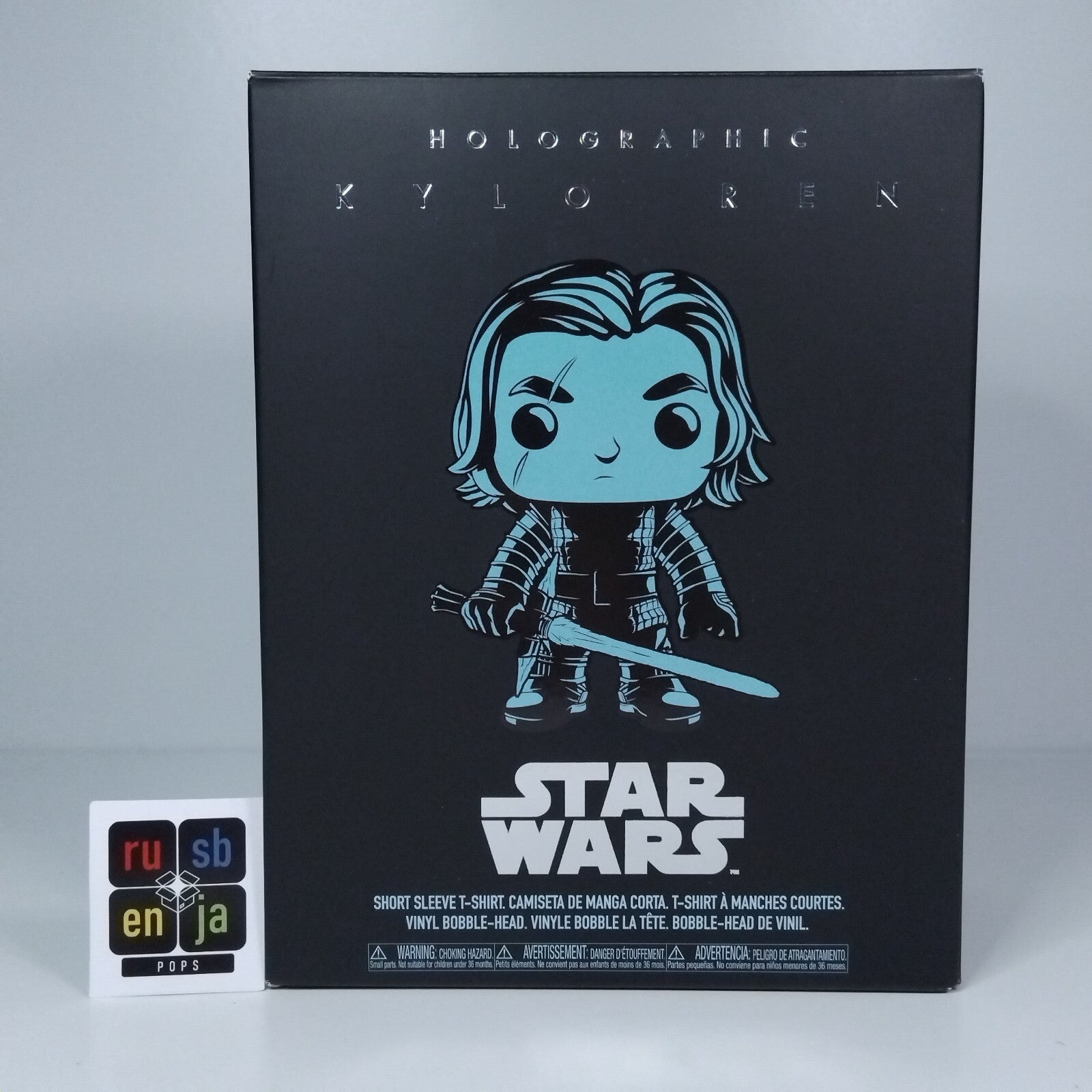 Funko Pop! Star Wars Holographic Kylo Ren Glows & Medium T-Shirt #194