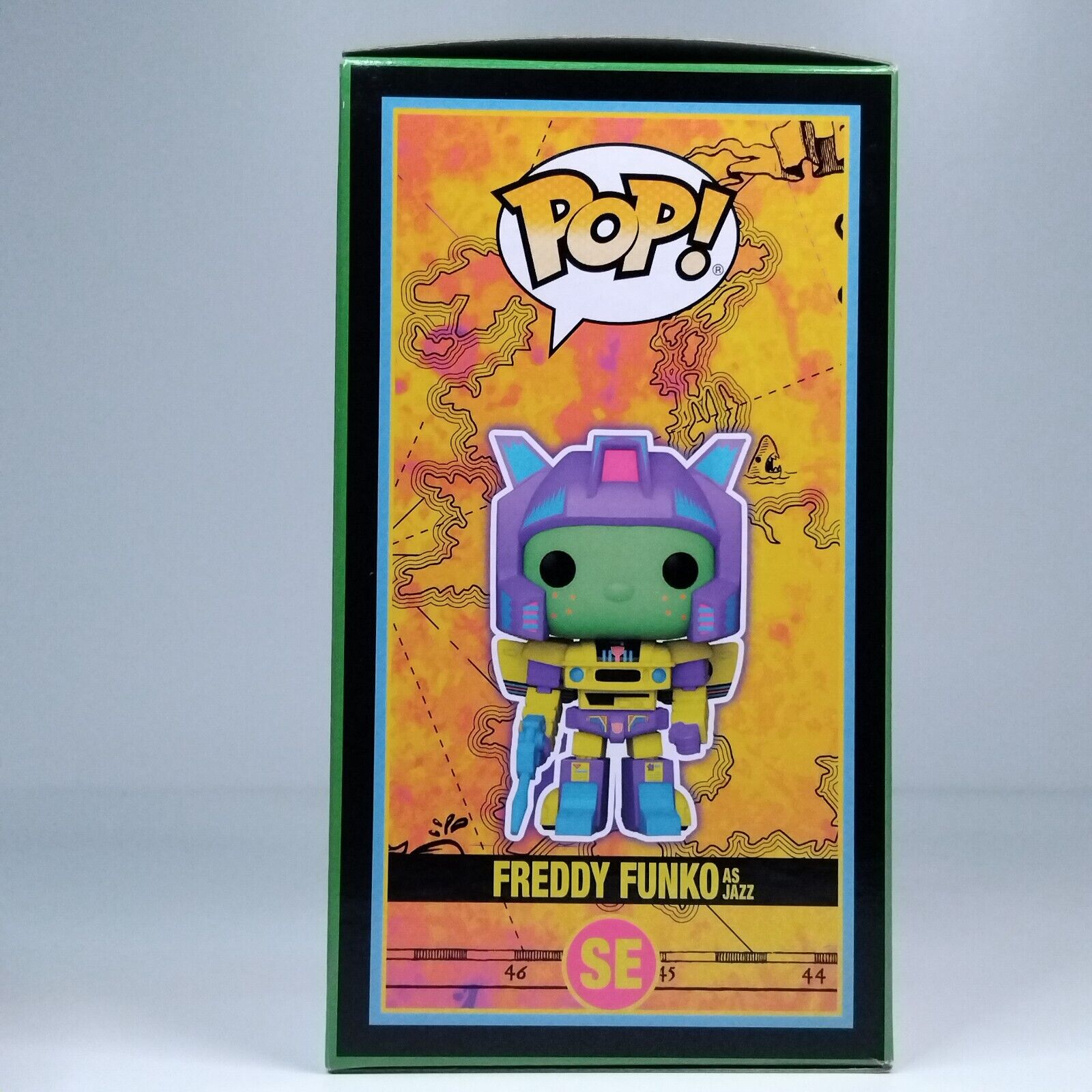 Funko Pop! Retro Movies Transformers Blacklight Freddy Funko as Jazz 1,000 #SE