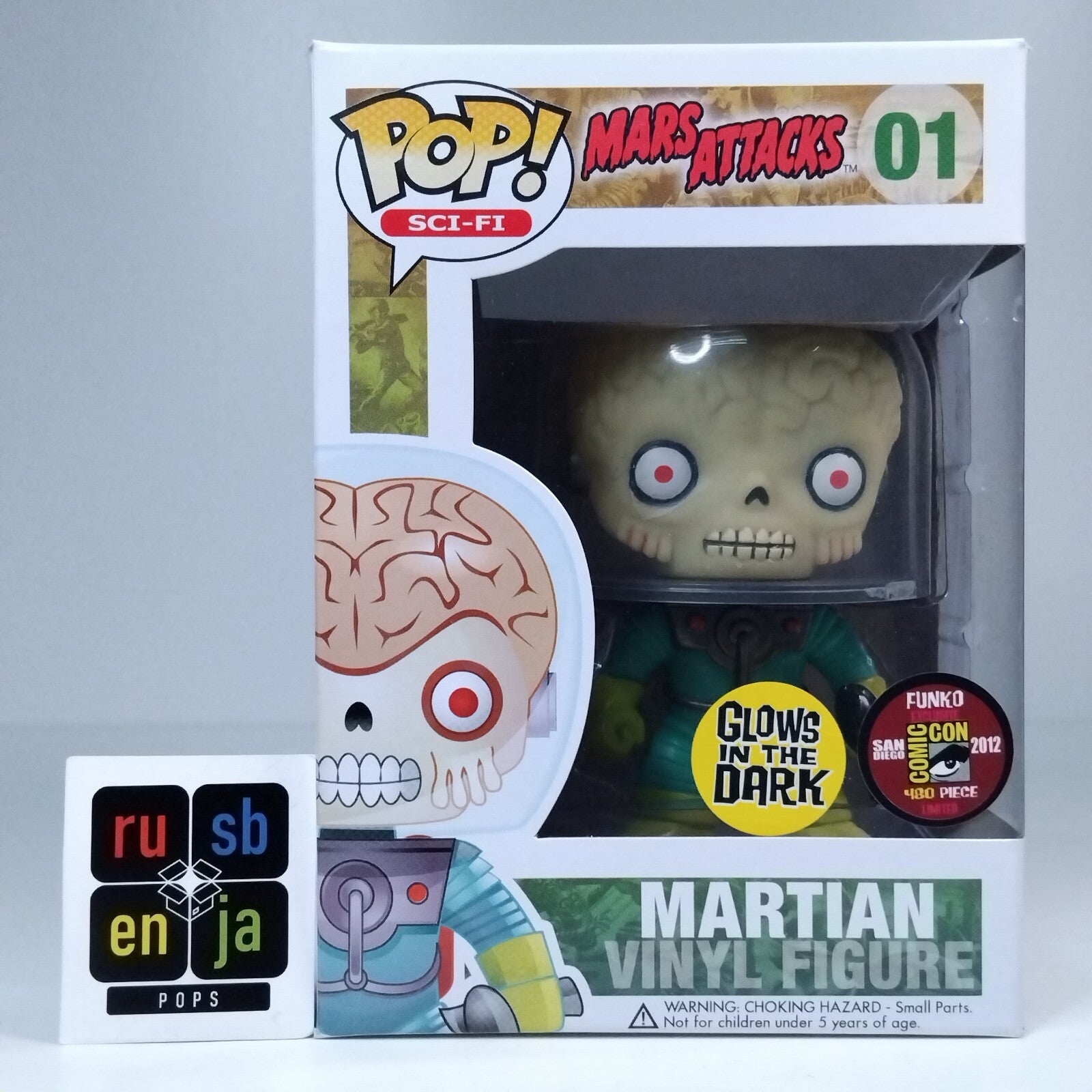 Funko Pop! Movies Mars Attack Martian Glows SDCC 2012 480 Pcs #01