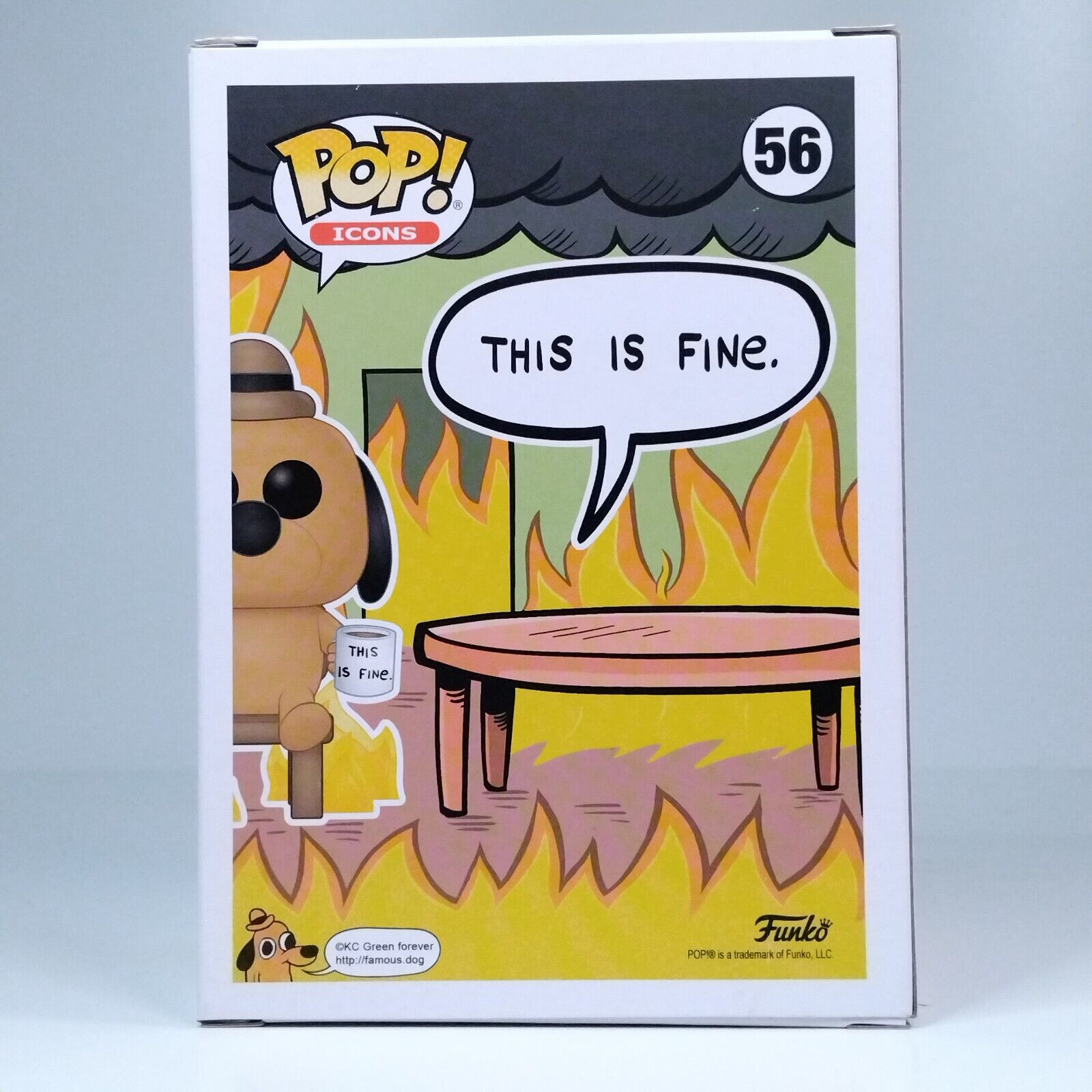 Funko Pop! Icons This is Fine Dog Signed Dana Snyder COA #56