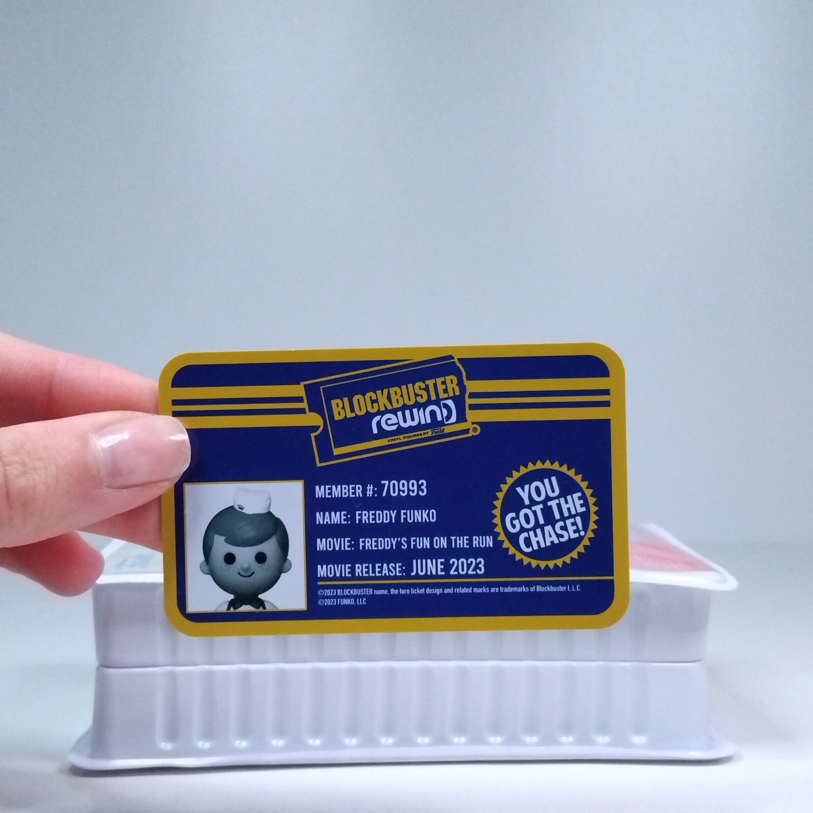 Funko Pop! Fun on the Run Blockbuster Rewind Freddy Funko Greyscale Chase