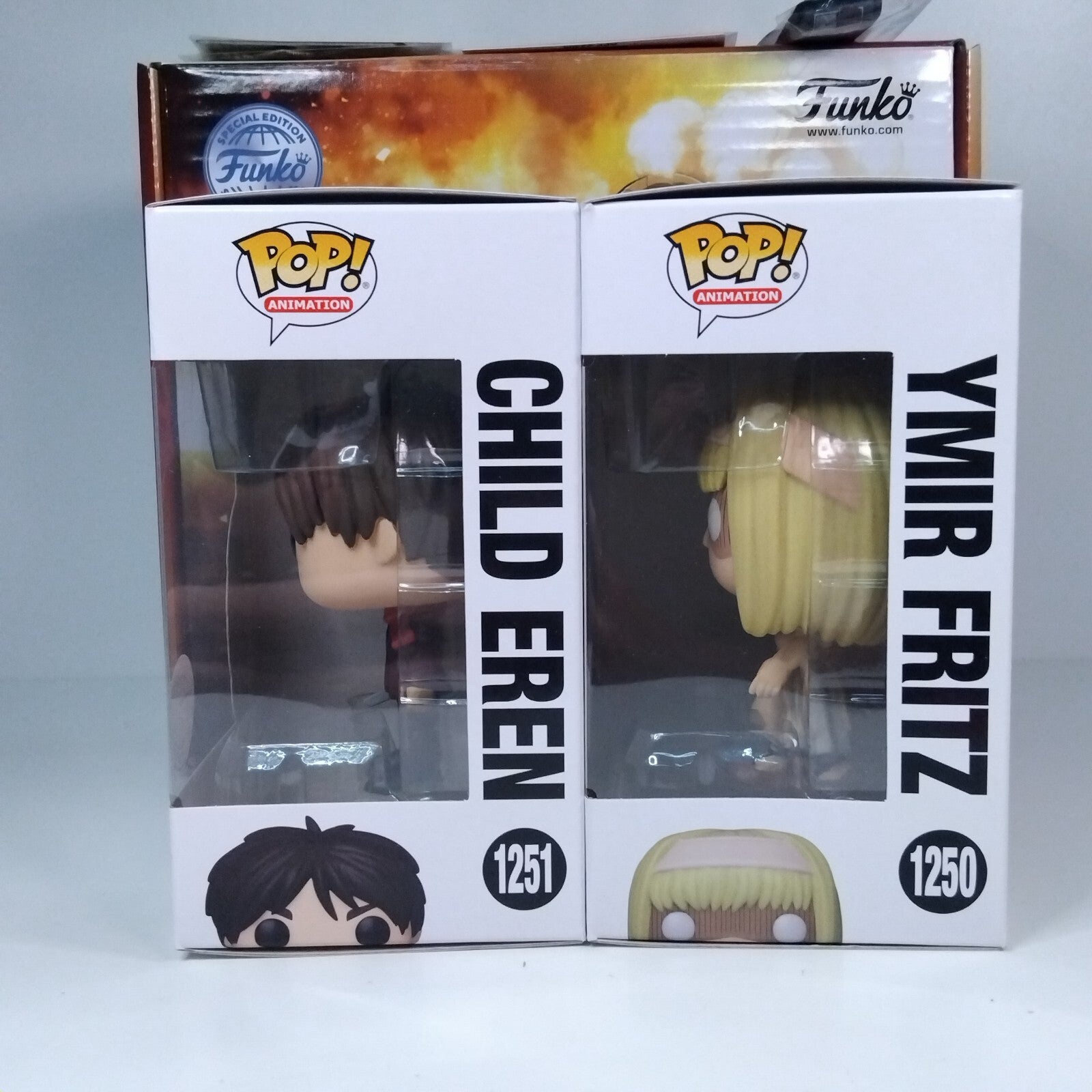 Funko Pop! Anime Attack Titan Collectors Box Child Eren & Ymir Fritz #1250 #1251