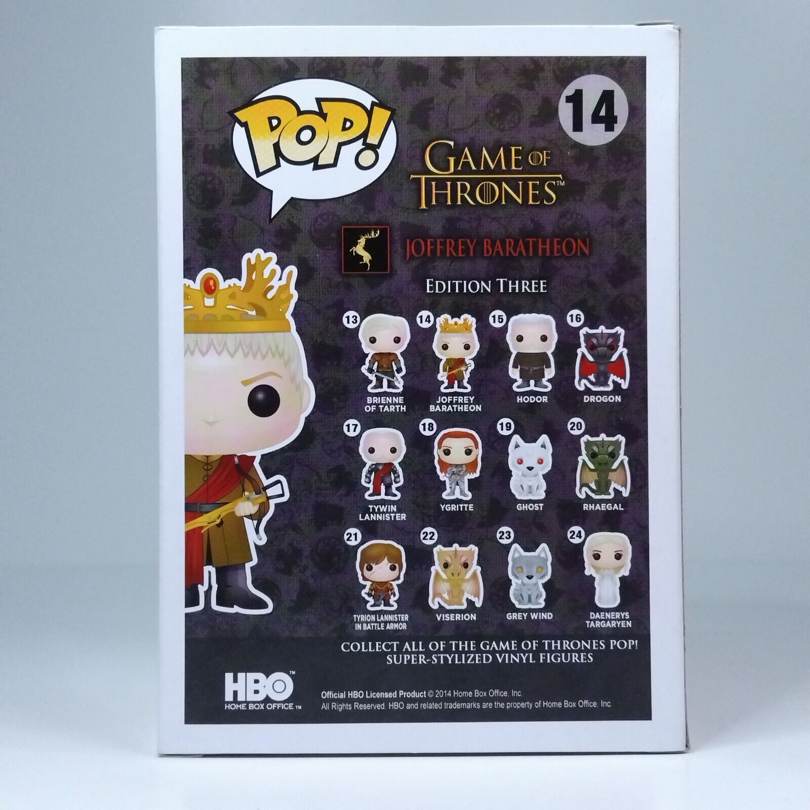 Funko Pop! TV Game of Thrones Joffrey Baratheon Signed Jack Gleeson COA #14 WS