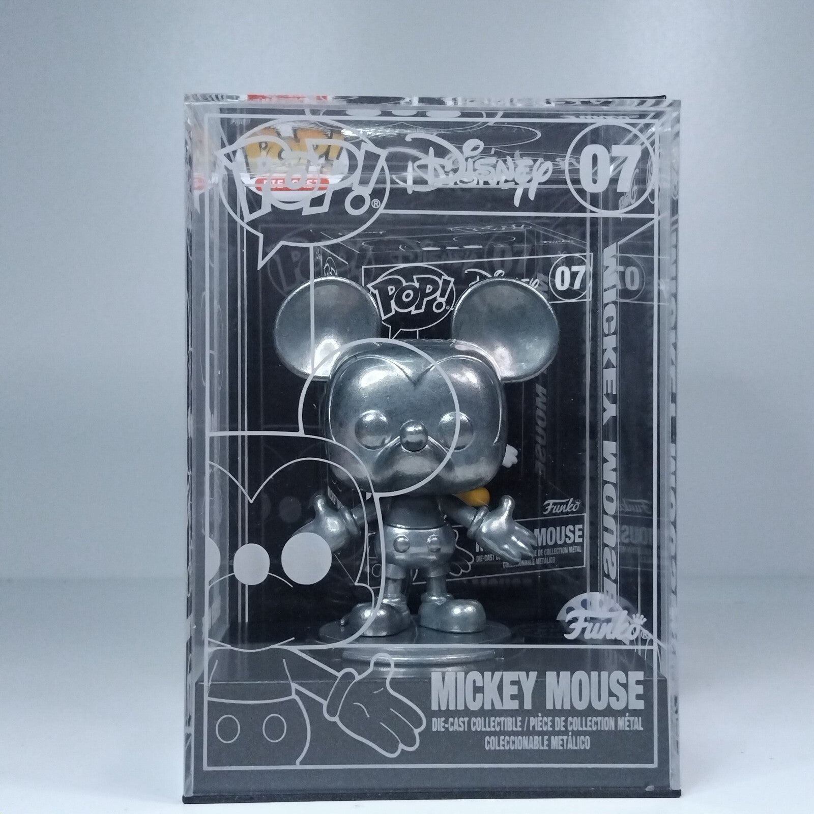 Funko Pop! Disney Diecast Mickey Mouse Silver Chase Edition #07