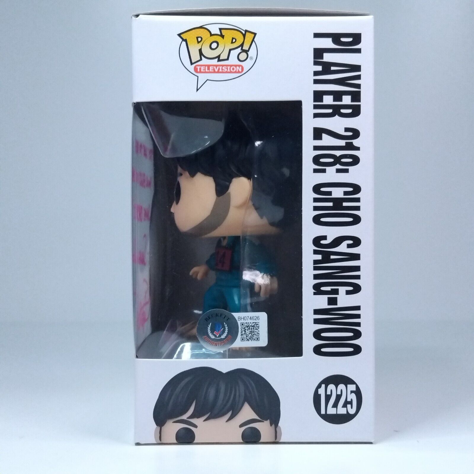 Funko Pop! TV Squid Games Player 218 Cho Sang-Woo Signed Stephen Fu COA #1225