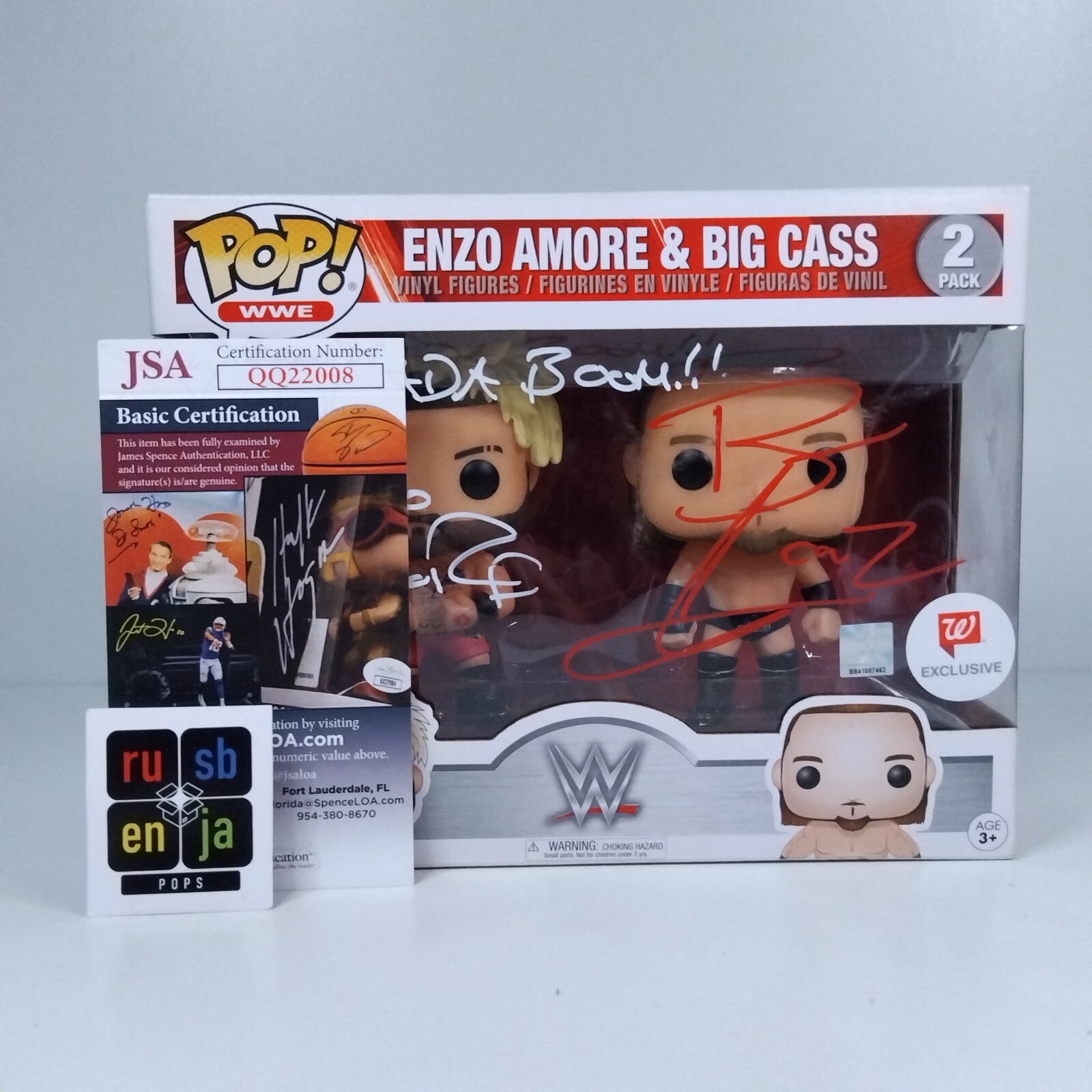 Funko Pop! WWE Enzo Amore & Big Cass Dual Signed w/COA 2 Pack