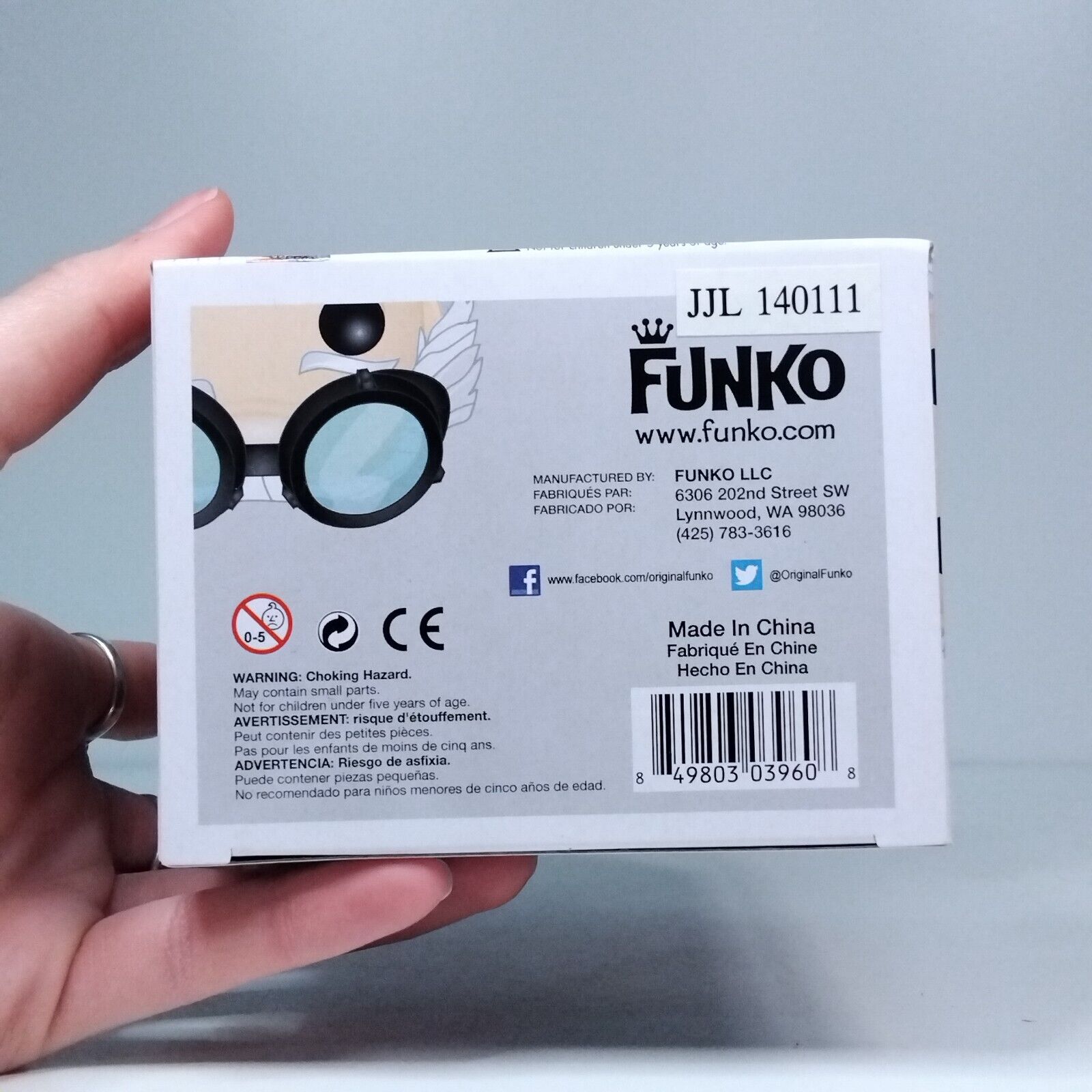 Funko Pop! Movies Back to Future Dr. Emmett Brown Glows Exclusive #62 BOX ONLY