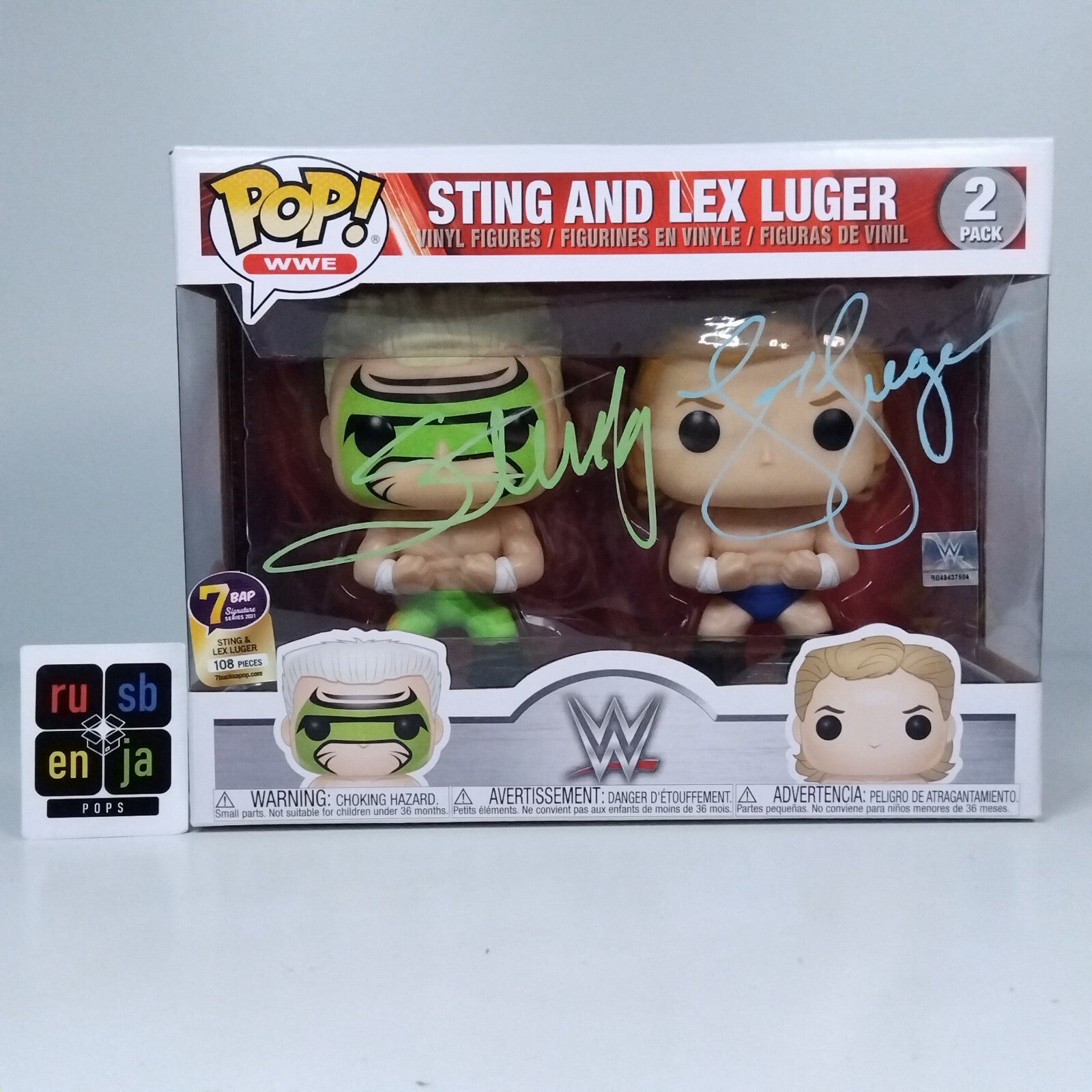 Funko Pop! WWE Sting and Lex Luger Signed 7BAP w/COA 2 Pack