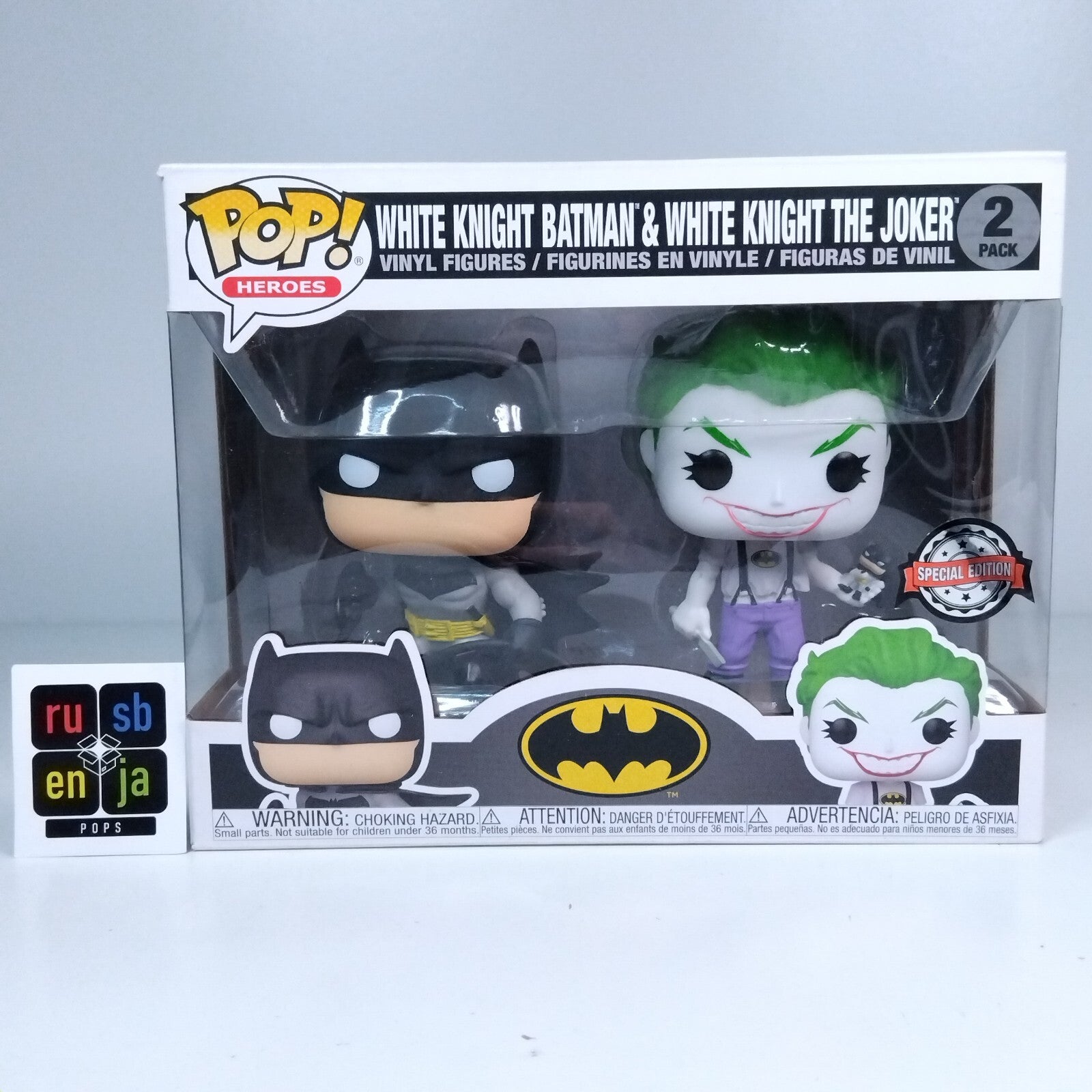 Funko Pop! DC Heroes White Knight Batman & White Knight Joker 2 Pack