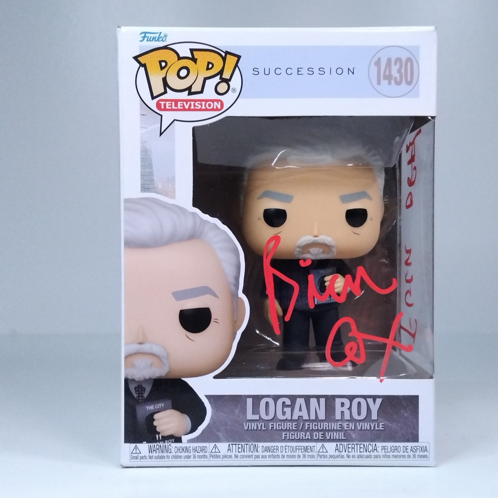 Funko Pop! TV Succession Logan Roy Signed & Quoted Brian Cox COA #1430