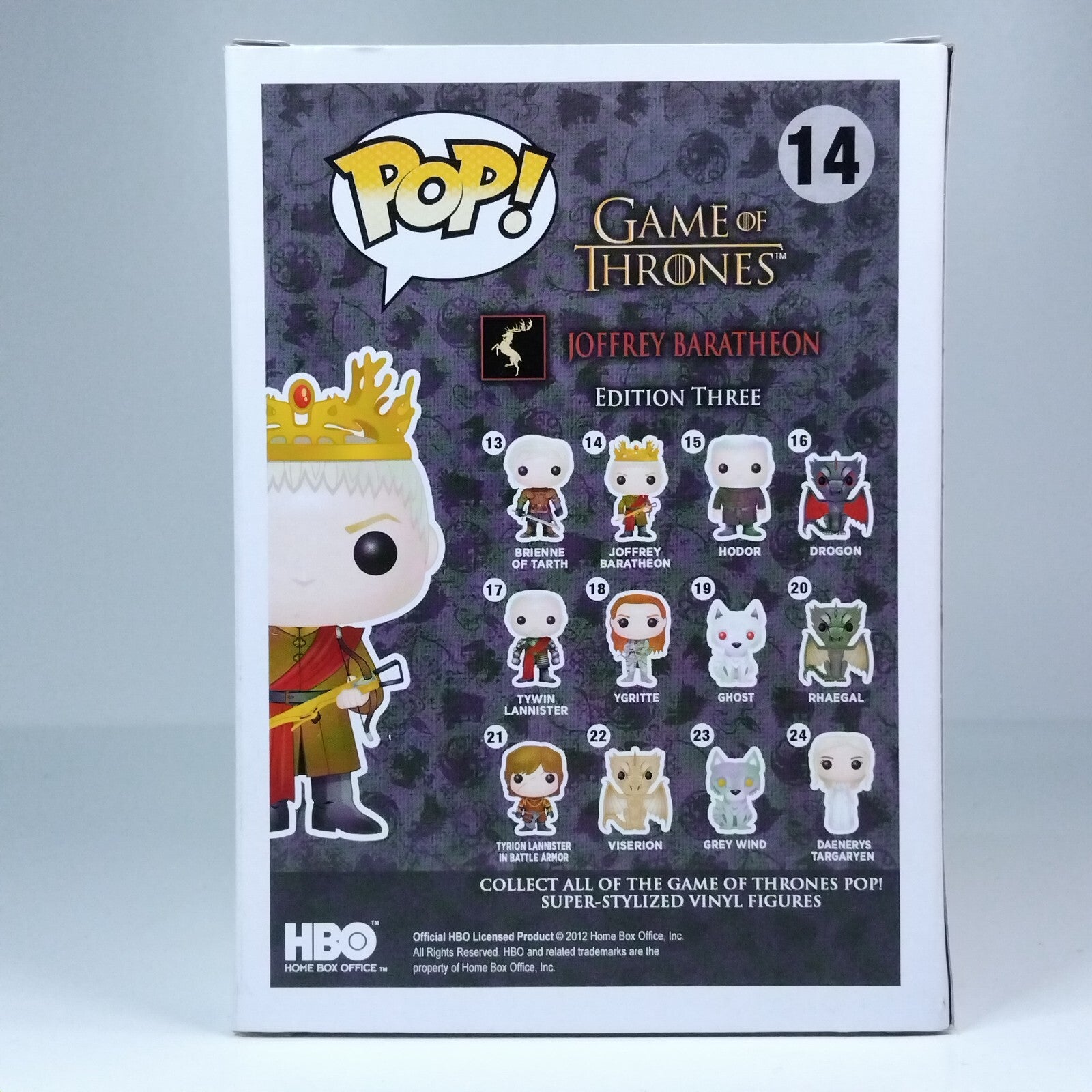 Funko Pop! TV Game of Thrones - Joffrey Baratheon Signed Jack Gleeson COA #14 WS