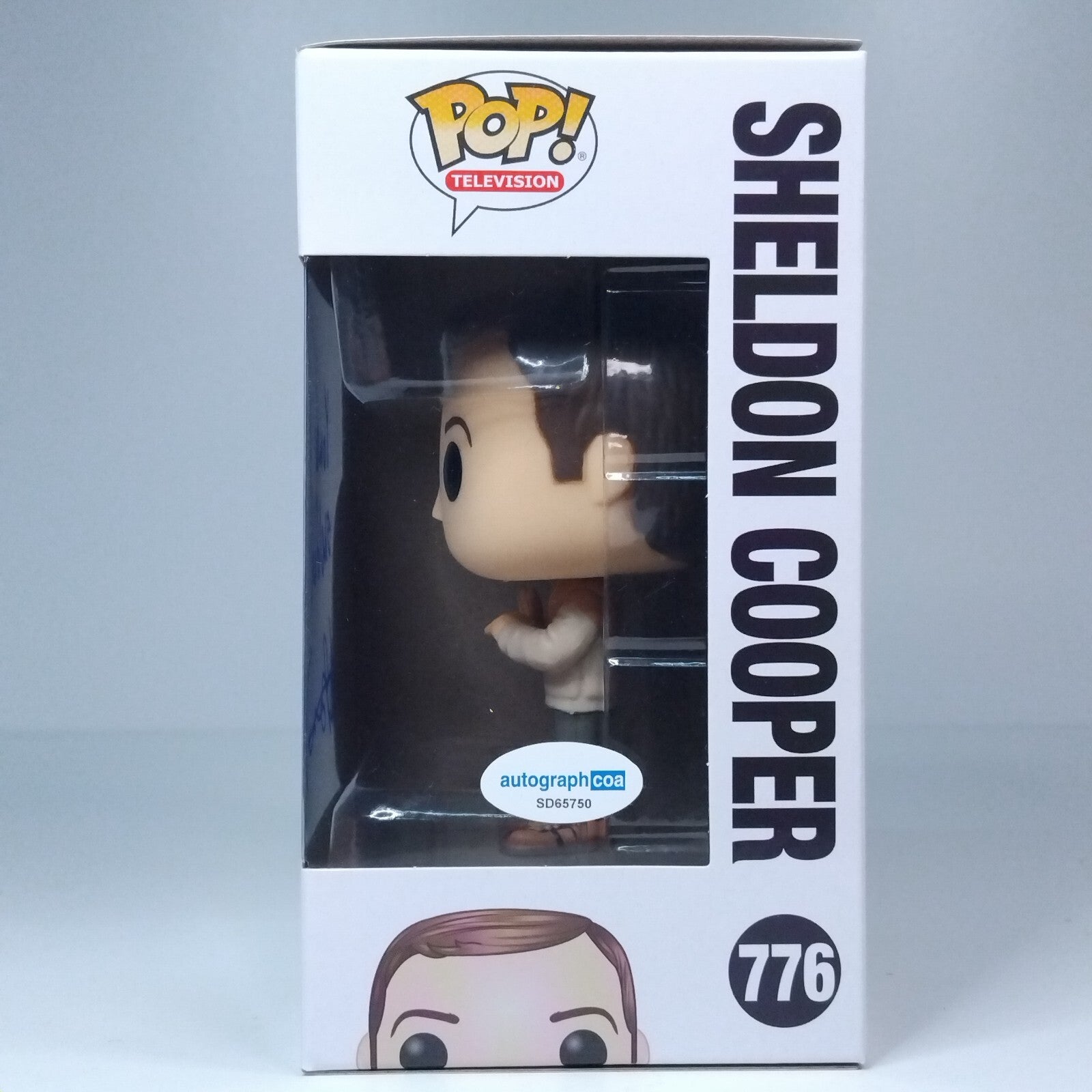 Funko Pop! TV Big Bang Young Sheldon Cooper Signed w/ CN Iain Armitage #776 WS