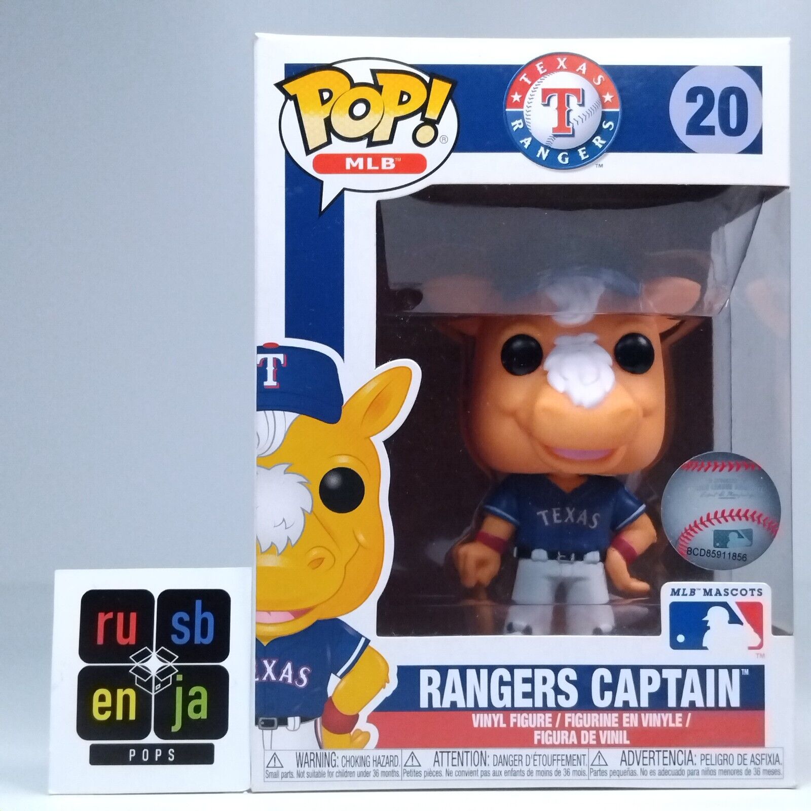 Funko Pop! Sports Baseball MLB Texas Rangers Captain Mascot #20