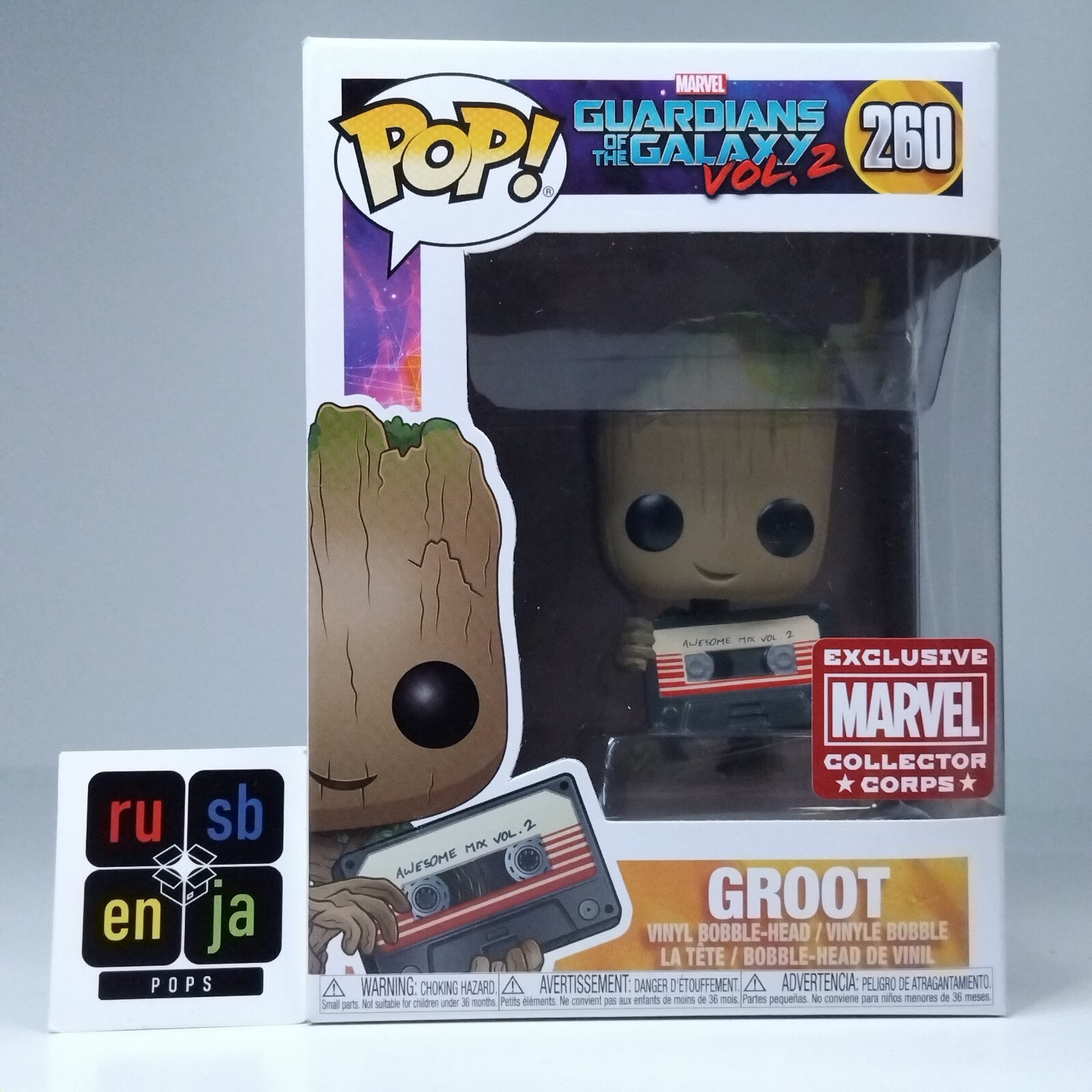 Funko Pop! Marvel Guardians of the Galaxy Groot Collector Corps Exclusive #260