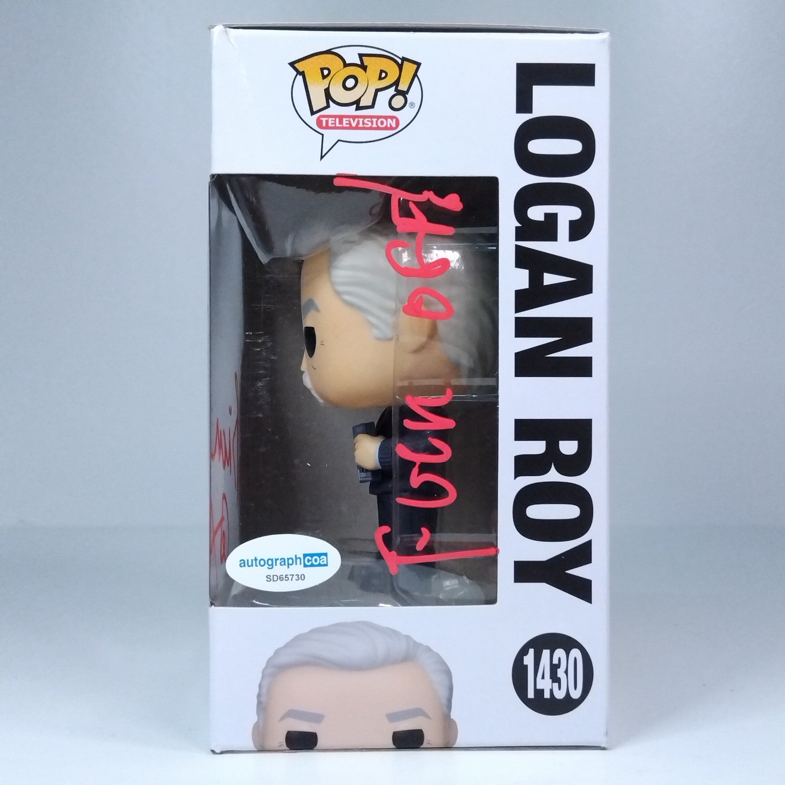 Funko Pop! TV Succession Logan Roy Signed & Quoted Brian Cox COA #1430