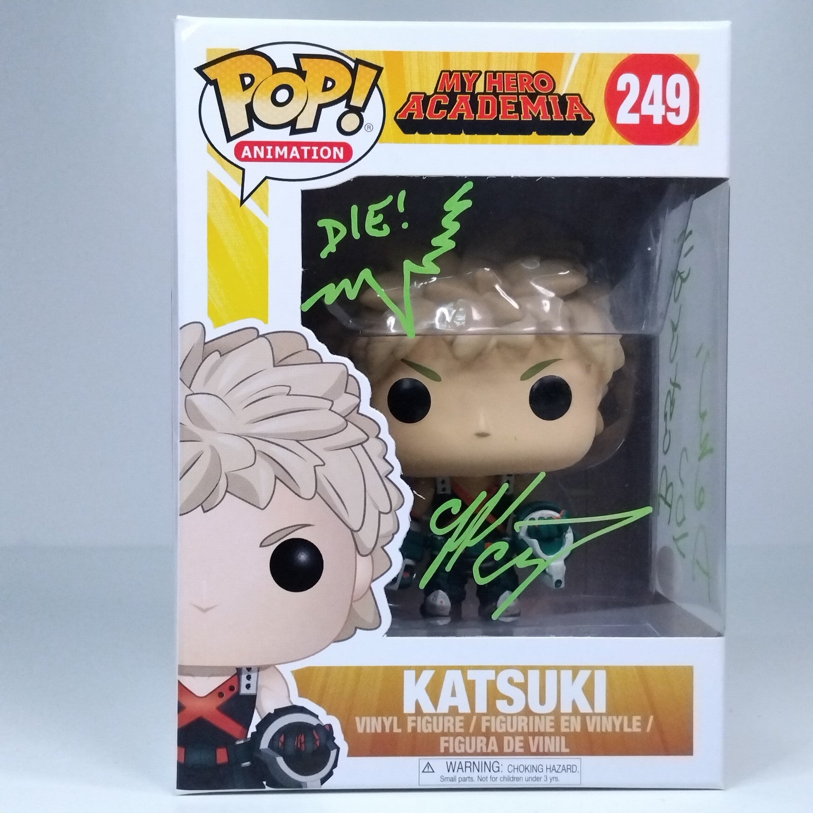 Funko Pop! Anime MHA MY Hero Academia Katsuki Signed Clifford Chapin Quote #249