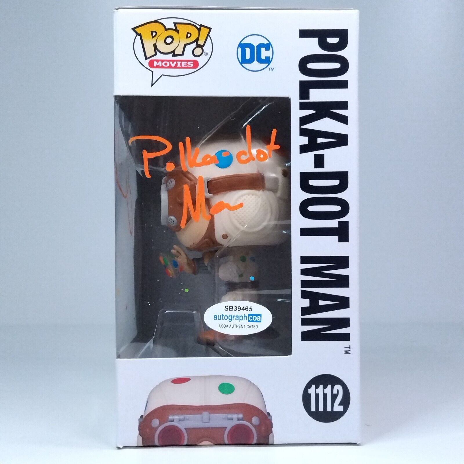Funko Pop! DC Suicide Squad Polka-Dot Man Signed David Dastmalchian COA #1112