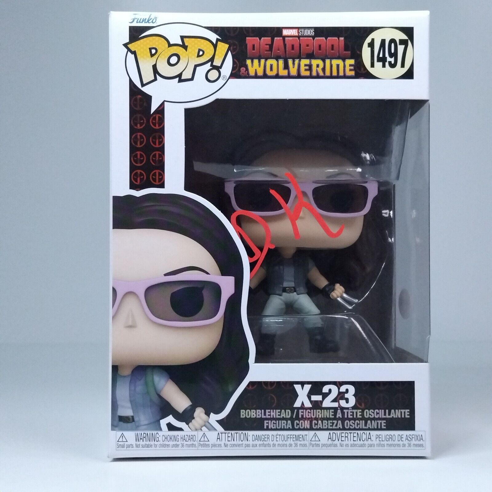 Funko Pop! Marvel Deadpool Wolverine X-23 Signed Dafne Keen COA #1497 WS
