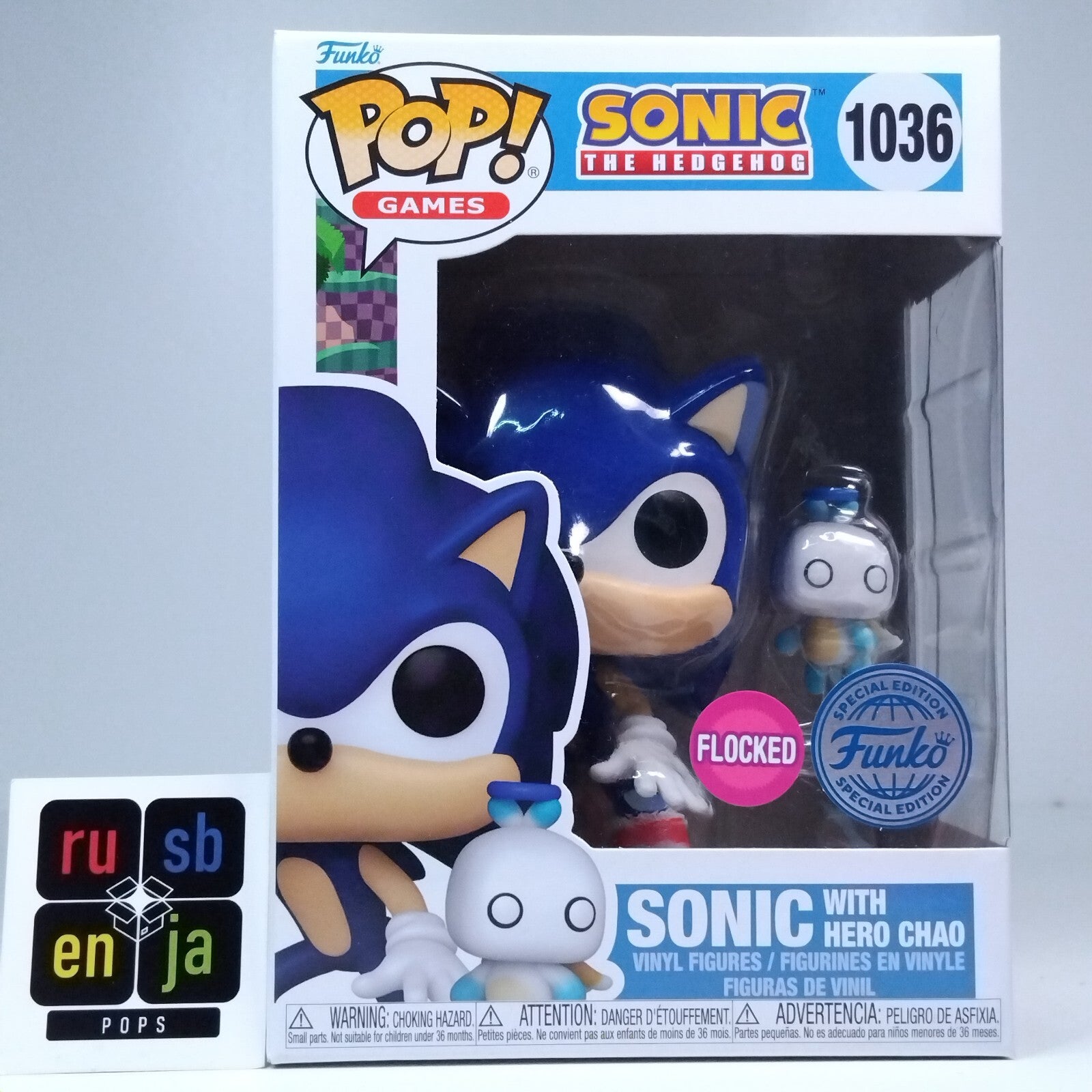 Funko Pop! Games Sonic the Hedgehog with Hero Chao Flocked Special Edition #1036