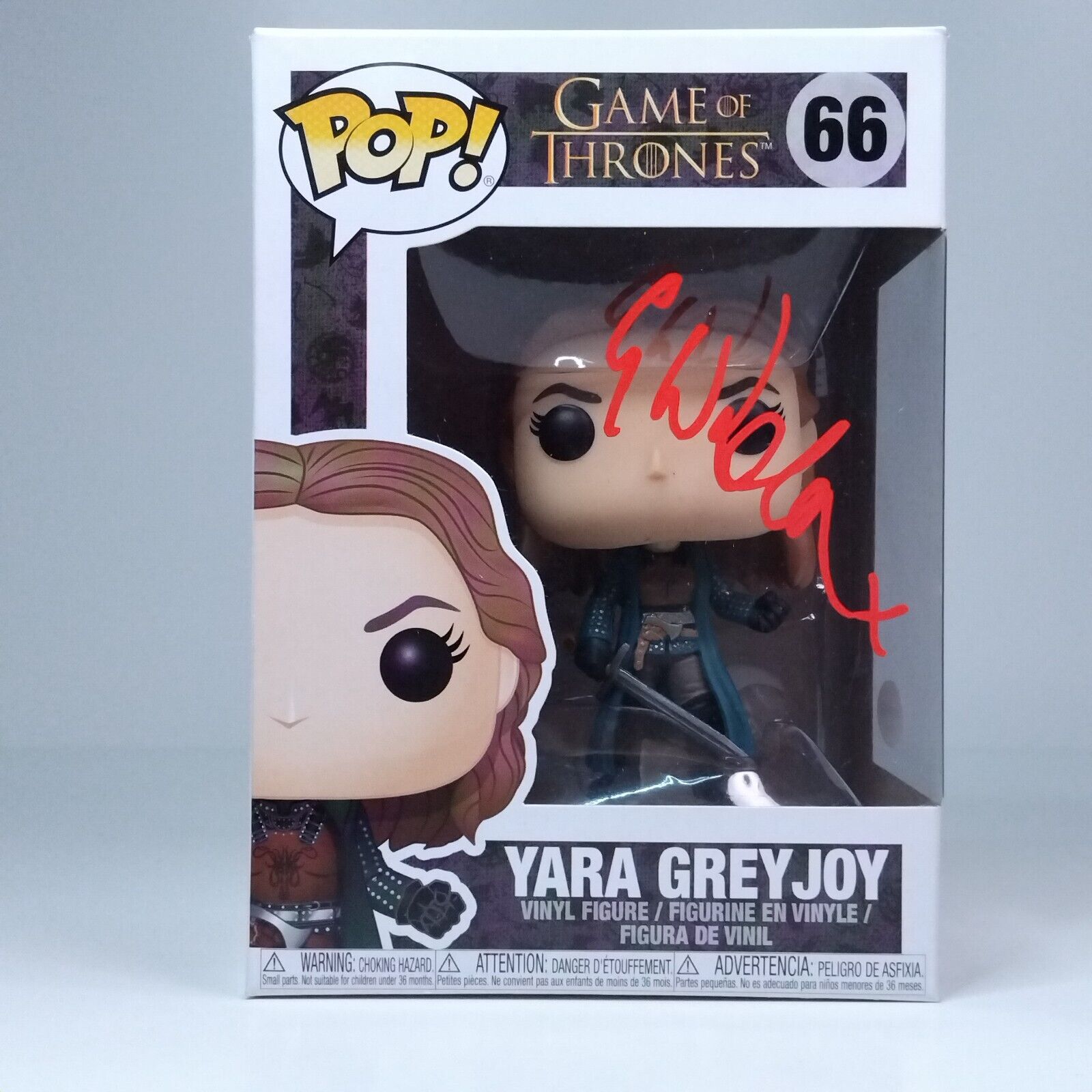Funko Pop! TV Game of Thrones Yara Greyjoy Signed Gemma Whelan COA #66 WS