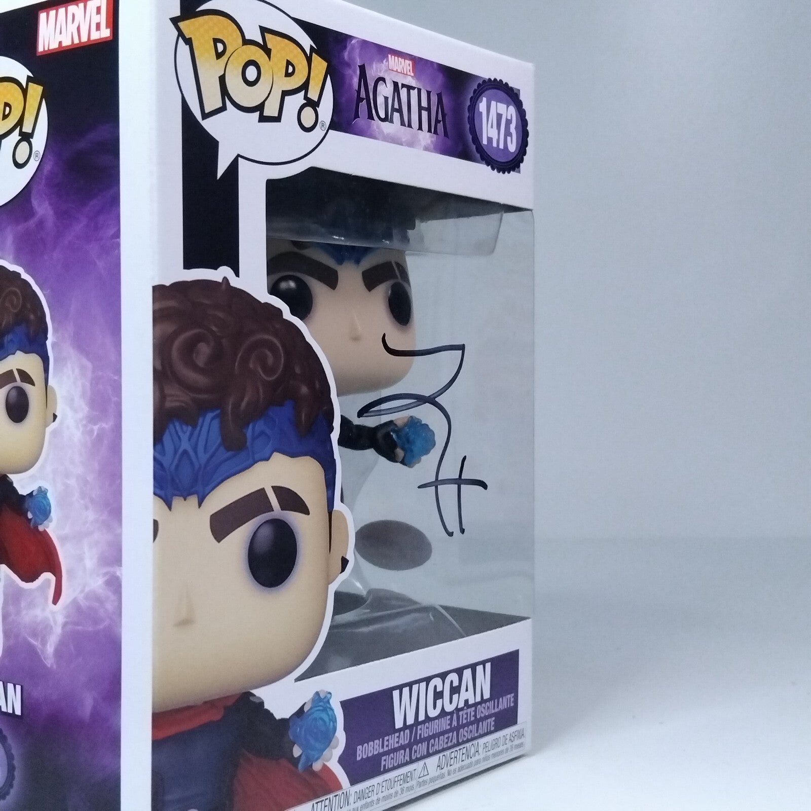 Funko Pop! Marvel Agatha Wiccan Signed Joe Locke COA #1473 WS