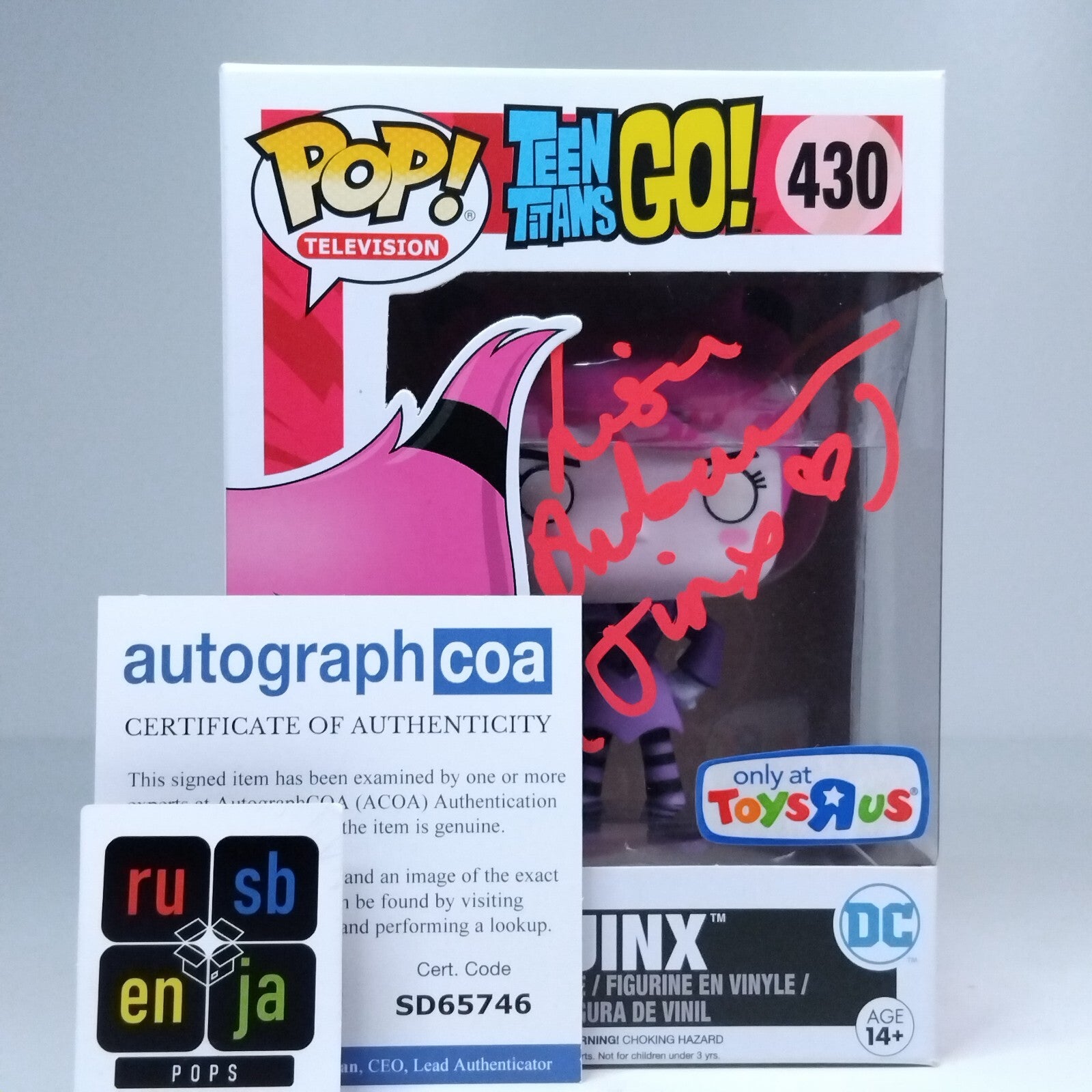 Funko Pop! DC Heroes Titans Jinx Signed Lisa Ambalavanar #430 WS
