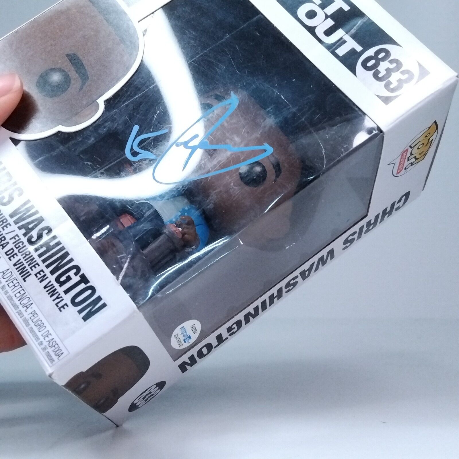 Funko Pop! Movies Get Out Chris Washington Signed Daniel Kaluuya COA #833 WS