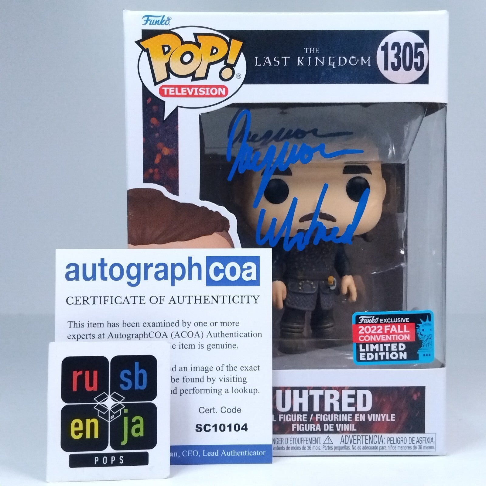 Funko Pop! TV The Last Kingdom Uhtred Signed Alexander Dreymon COA #1305