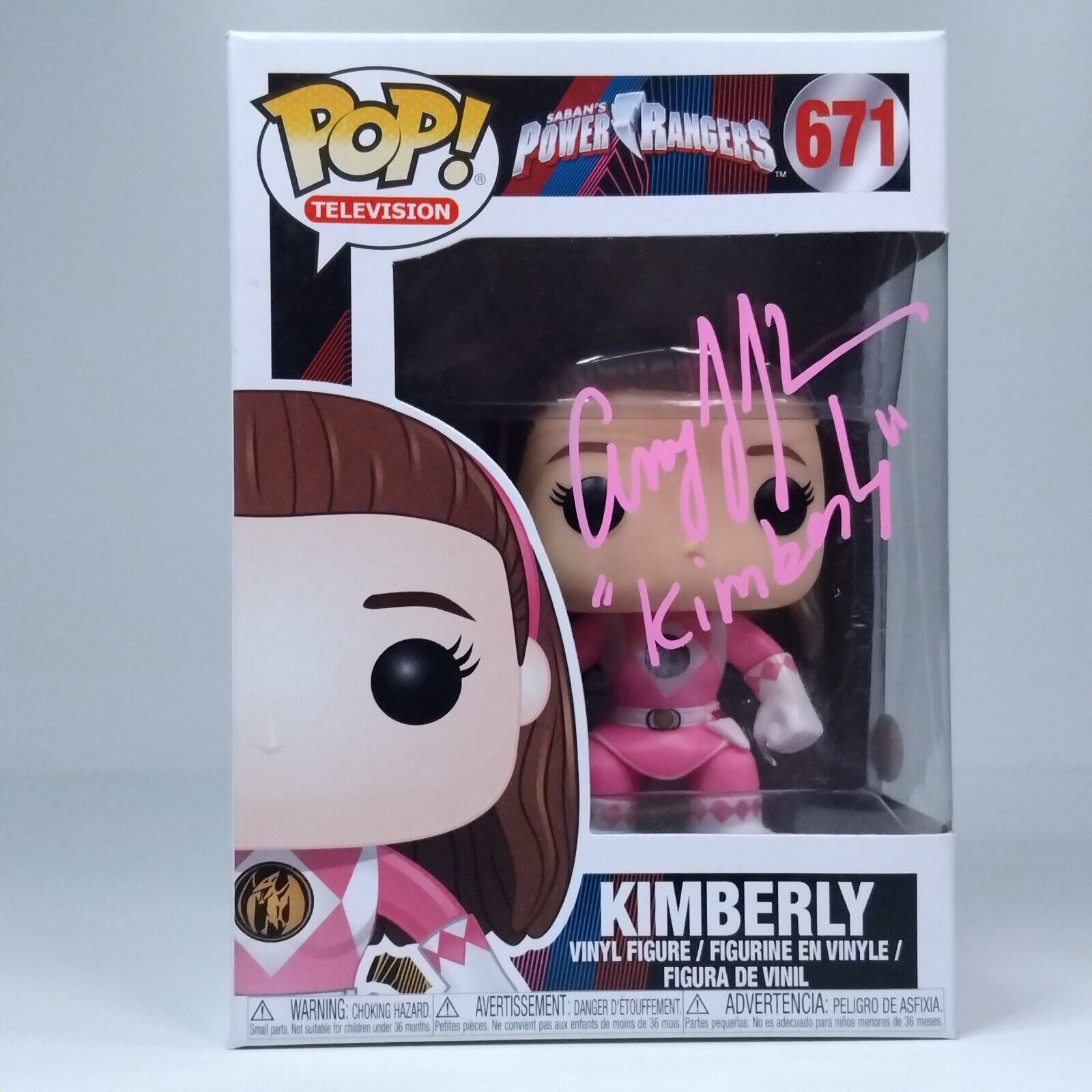 Funko Pop! TV Retro Power Rangers Kimberly Signed Amy Jo Johnson COA #671