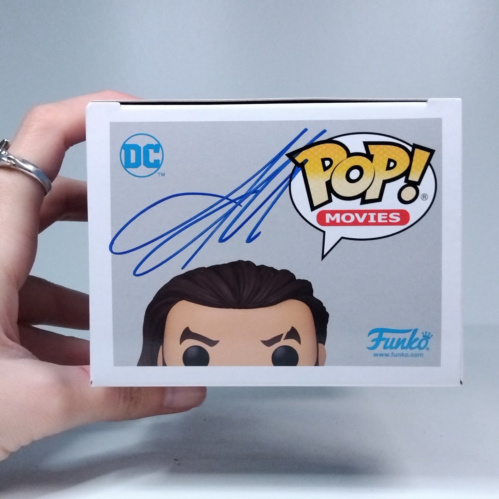 Funko Pop! DC Heroes Aquaman Signed x 2 Jason Momoa COA #1302
