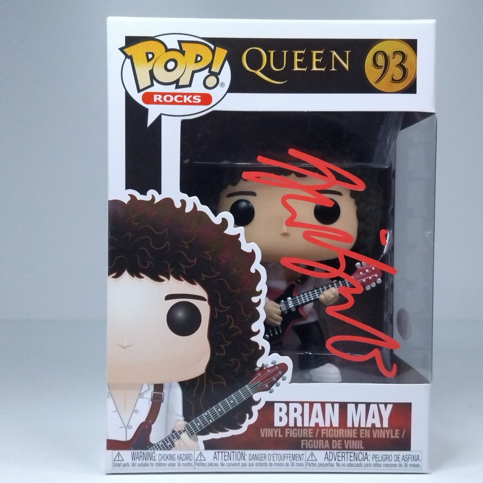 Funko Pop! Rocks Music Queen Brian May Signed Gwilym Lee COA #93 WS