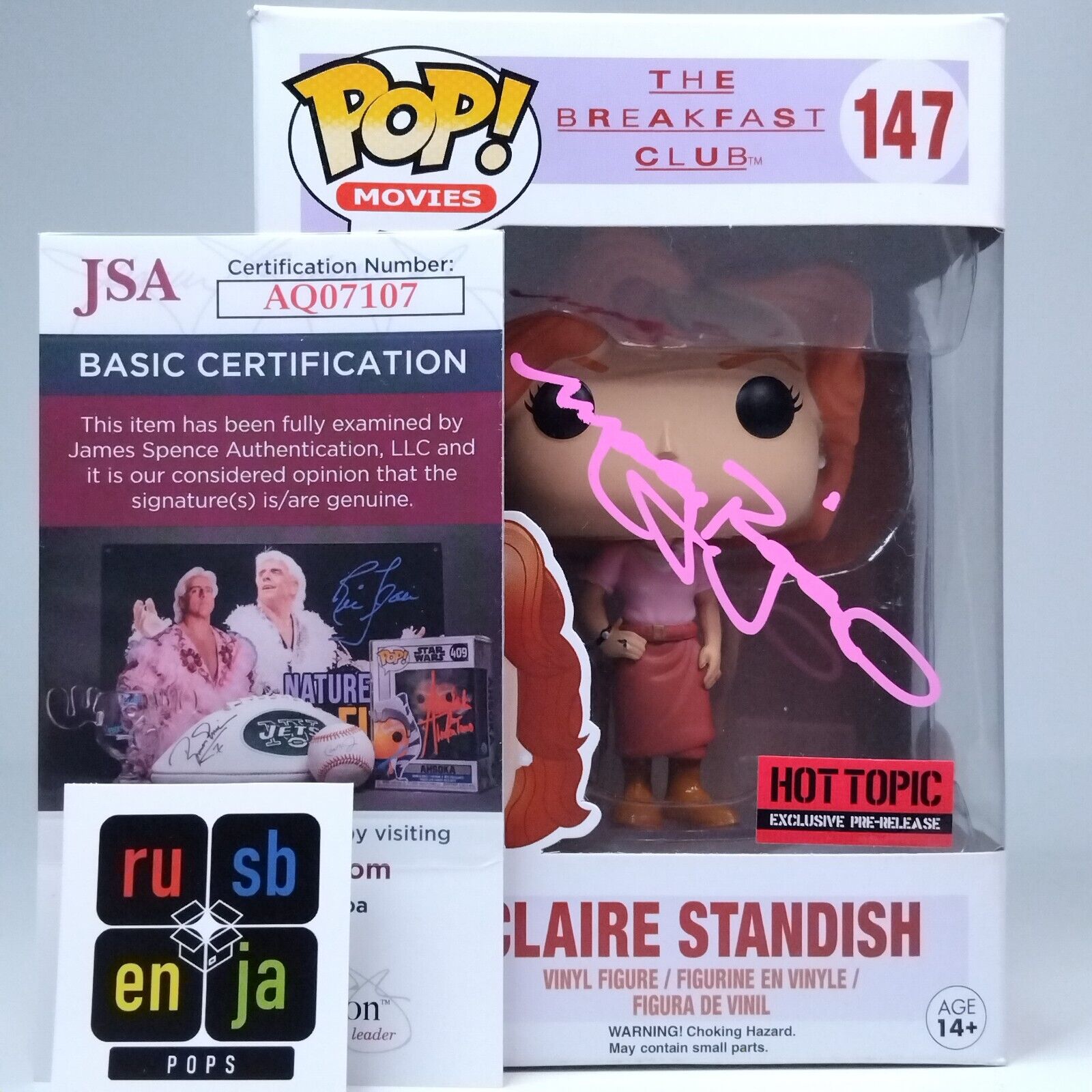 Funko Pop! Movies Breakfast Club Claire Standish Signed Molly Ringwald COA #147