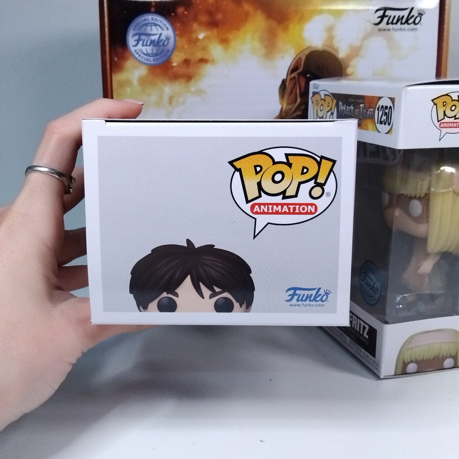 Funko Pop! Anime Attack Titan Collectors Box Child Eren & Ymir Fritz #1250 #1251