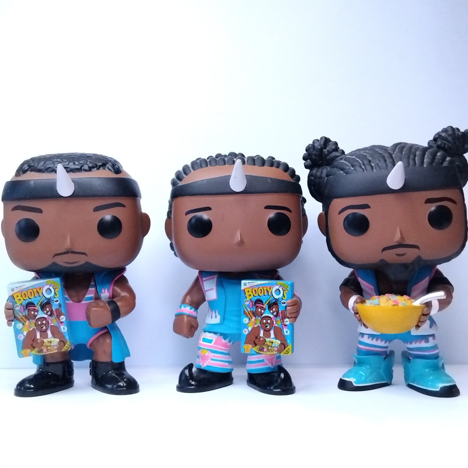 Funko Pop! WWE OOB Out of Box New Day Big E Xavier Woods Kofi Cereal 3 Pack