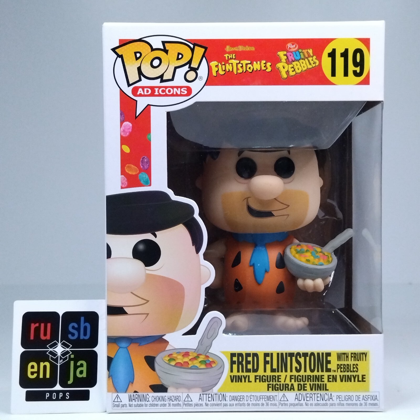 Funko Pop! Ad Icons The Flintstones Fred With Fruity Pebbles #119