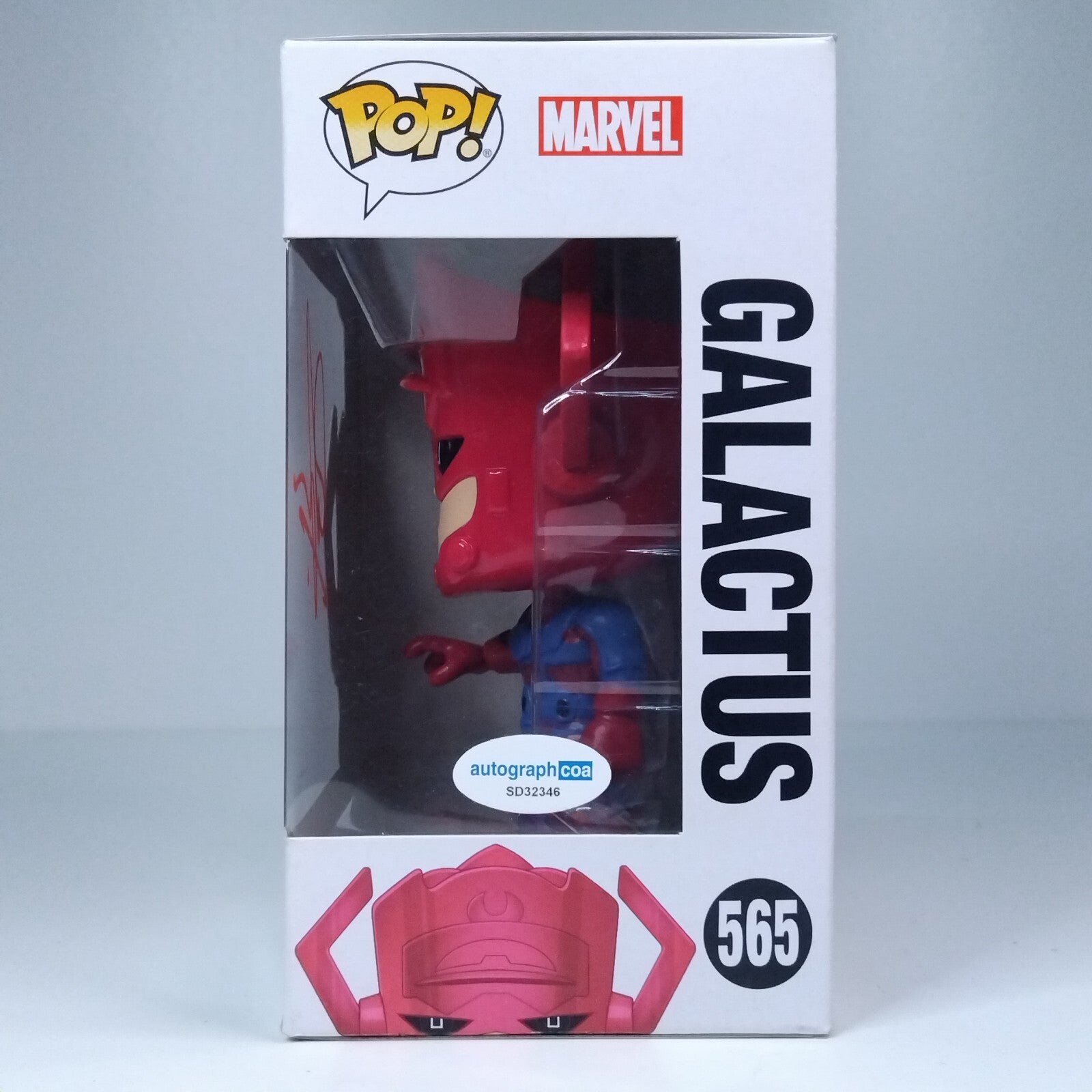 Funko Pop! Marvel - Fantastic Four 4 Galactus Signed Ralph Ineson COA #565 WS