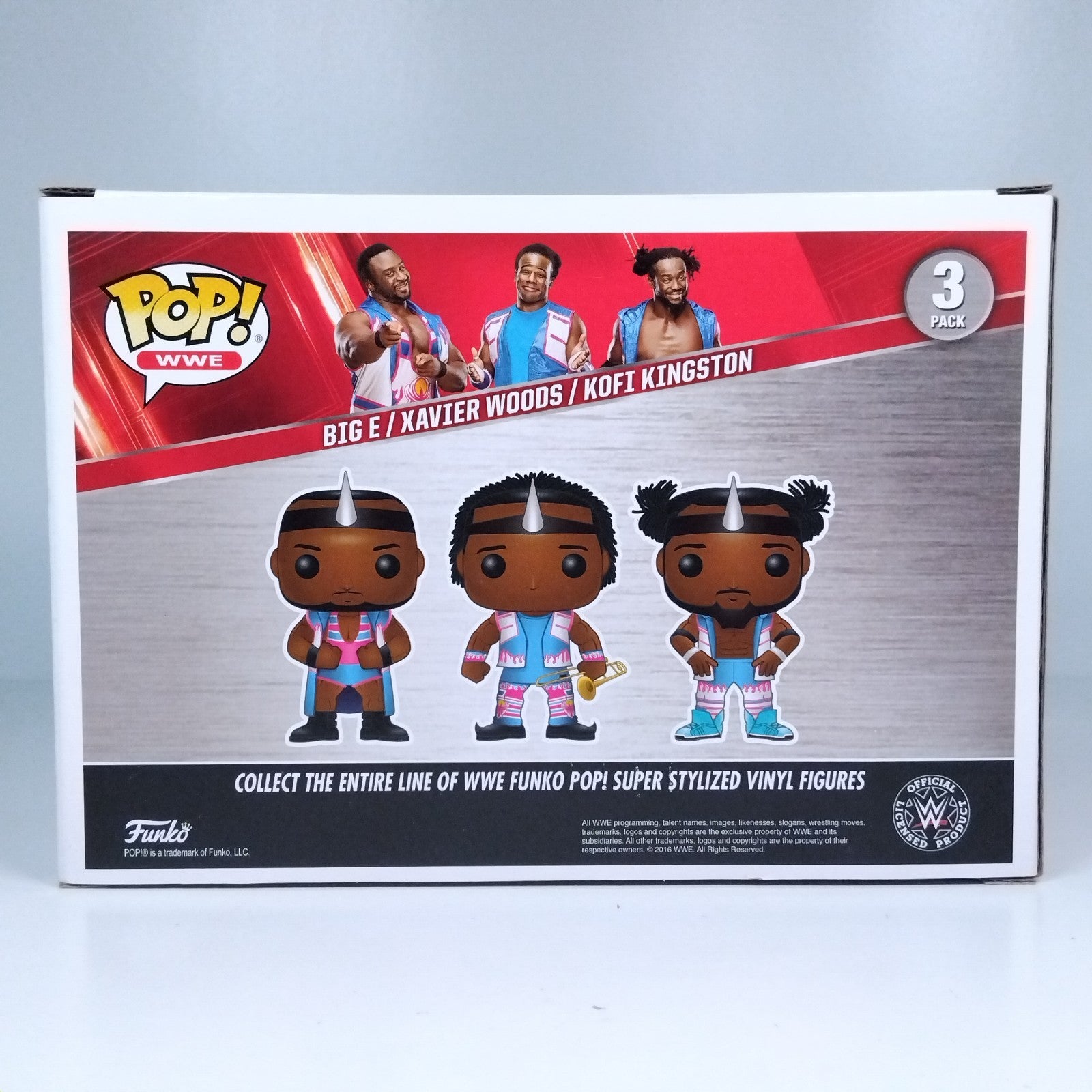 Funko Pop! WWE The New Day Big E Kofi Xavier Triple Signed w/COA 3 Pack