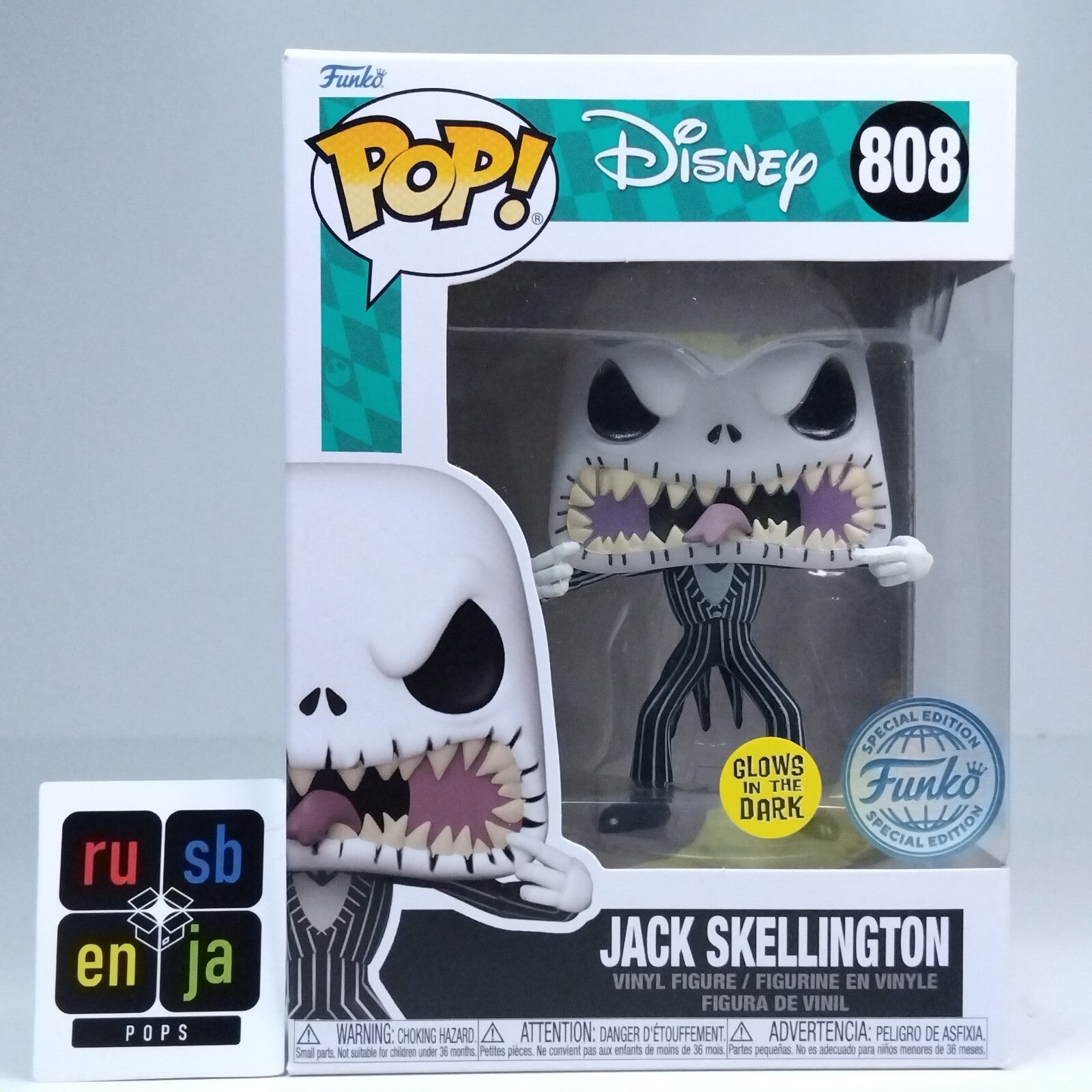 Funko Pop! Disney TNBC Jack Skellington Glows Special Edition #808