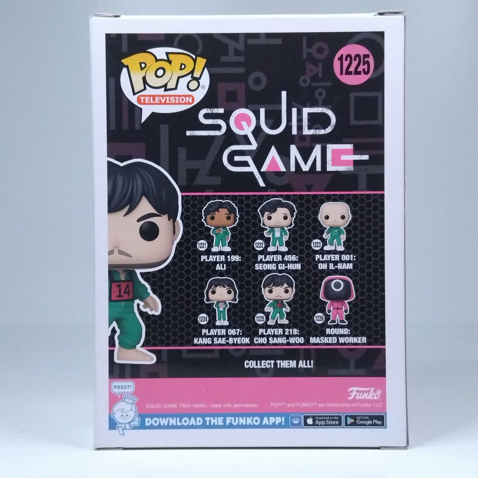 Funko Pop! TV Squid Games Player 218 Cho Sang-Woo Signed Stephen Fu COA #1225
