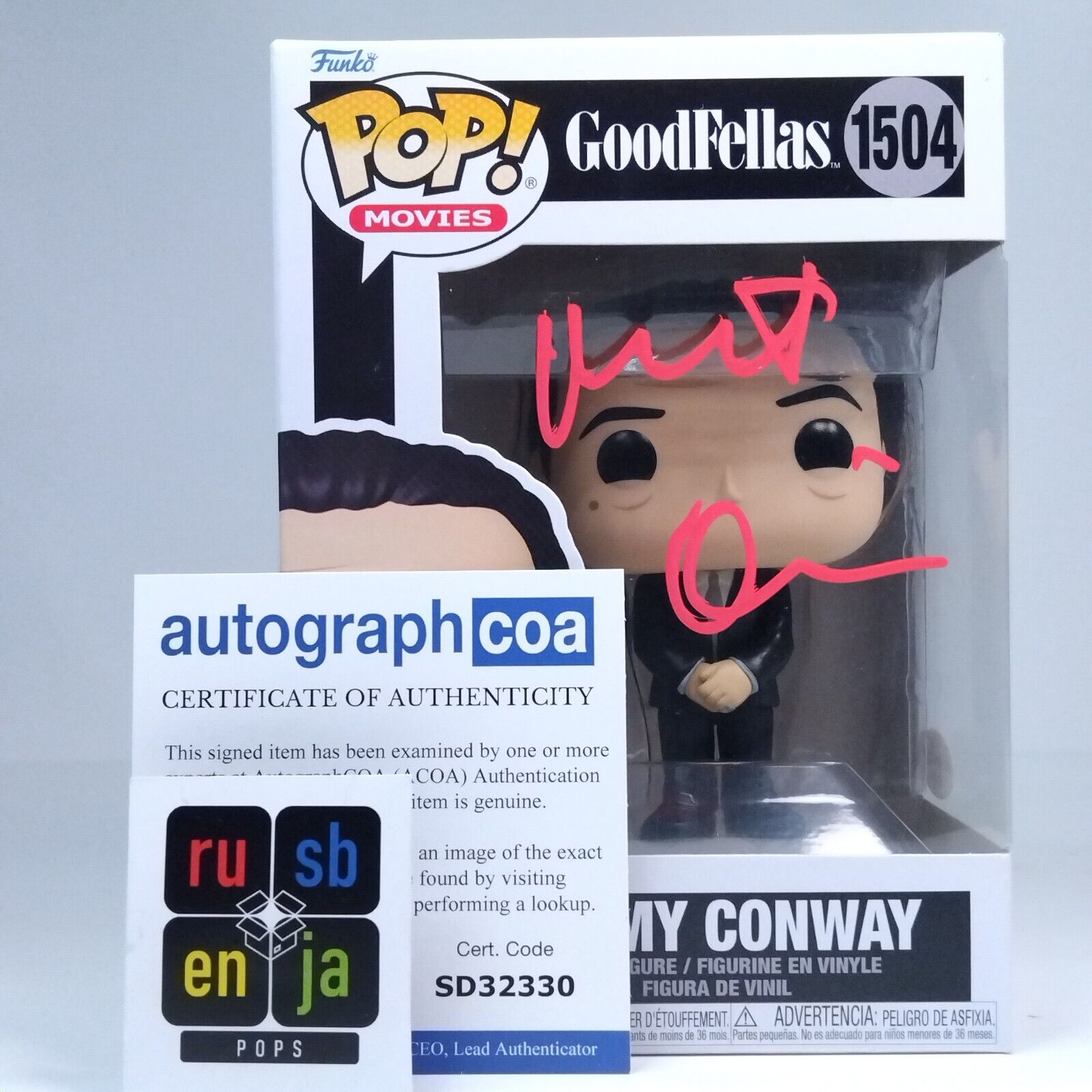 Funko Pop! Movies Goodfellas Jimmy Conway Signed Robert De Niro COA #1862