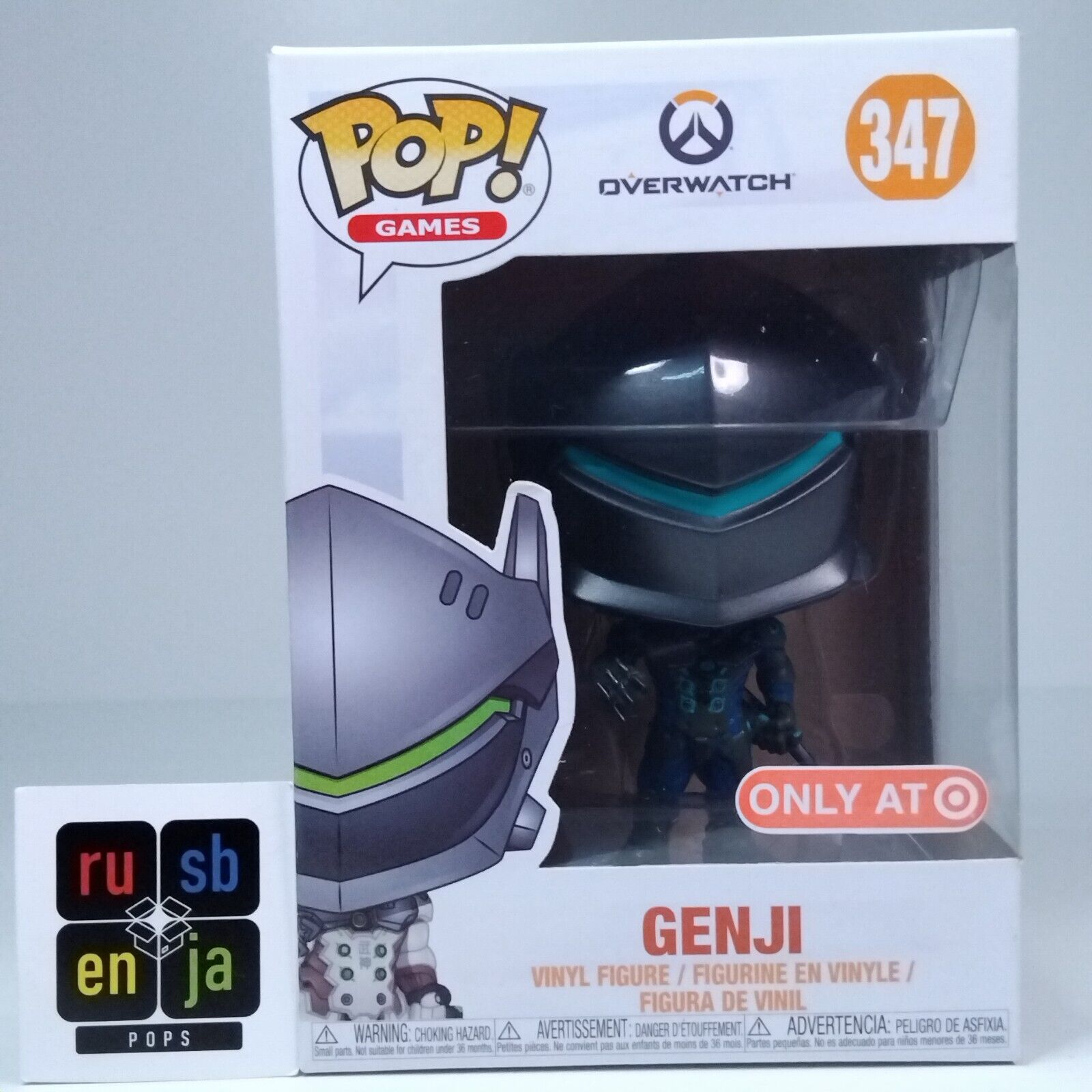 Funko Pop! Games Overwatch Genji Carbon Fibre Target Exclusive #347