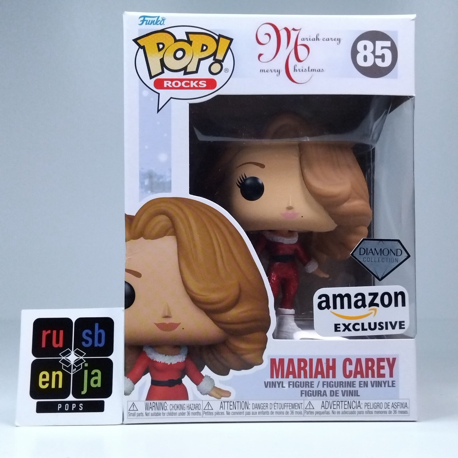 Funko Pop! Rocks Music Mariah Carey Merry Christmas Diamond #85 BOX DAMAGE