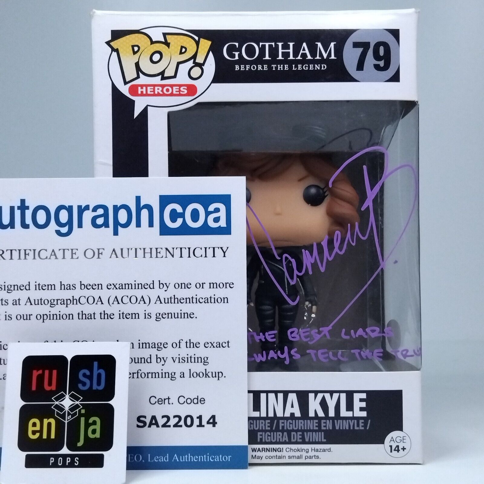 Funko Pop! DC Heroes Batman Gotham Selina Kyle Signed Camren Bicondova COA #79