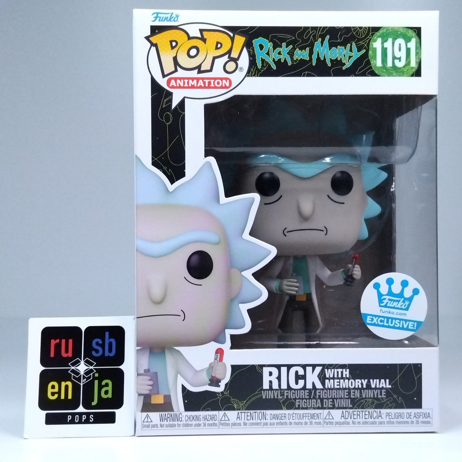 Funko Pop! Animation Rick and Morty - Rick with Memory Vial Exclusive #1191