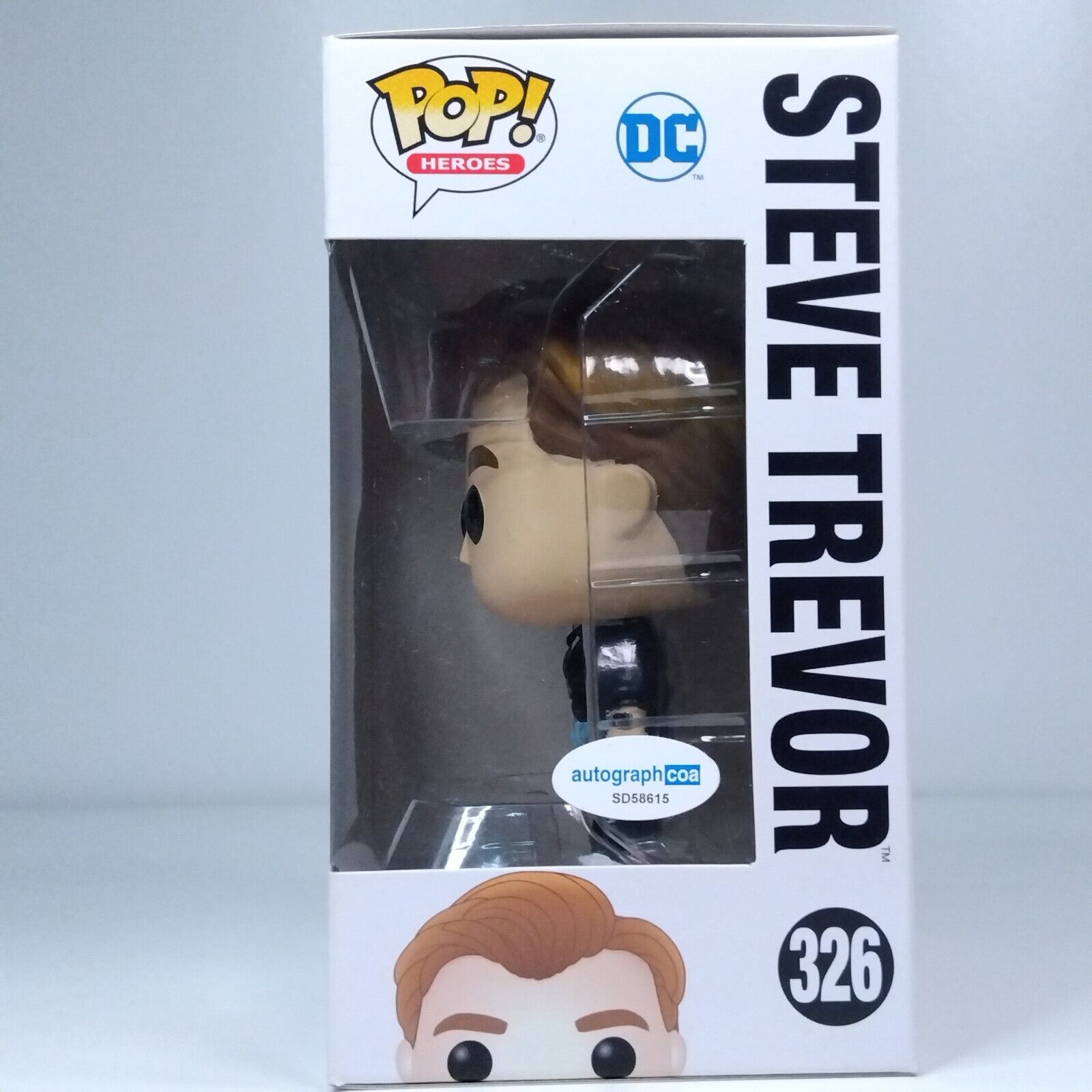 Funko Pop! DC Heroes Wonder Woman Steve Trevor Signed Chris Pine COA #326 WS