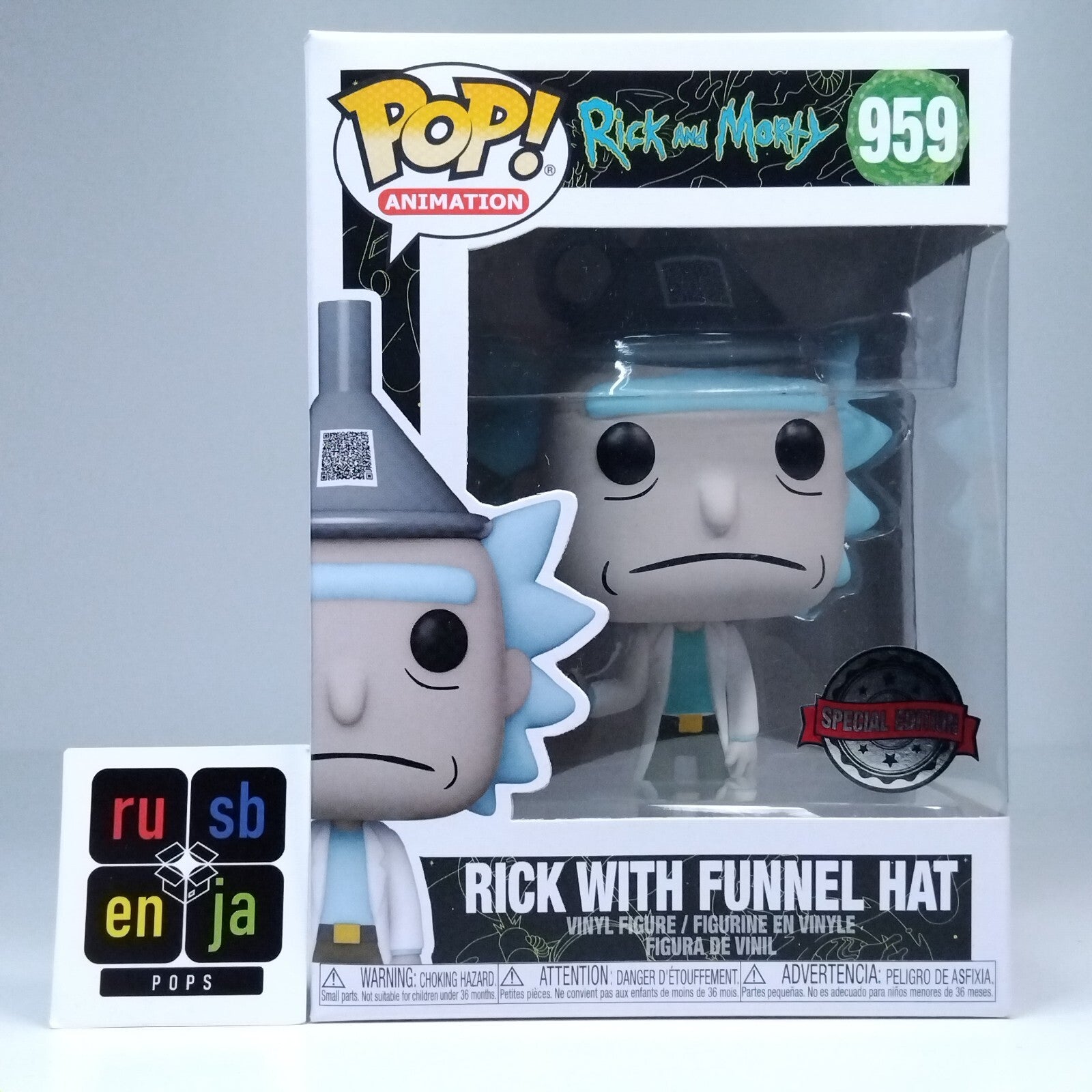 Funko Pop! Animation Rick and Morty - Rick with Funnel Hat Special Edition #959