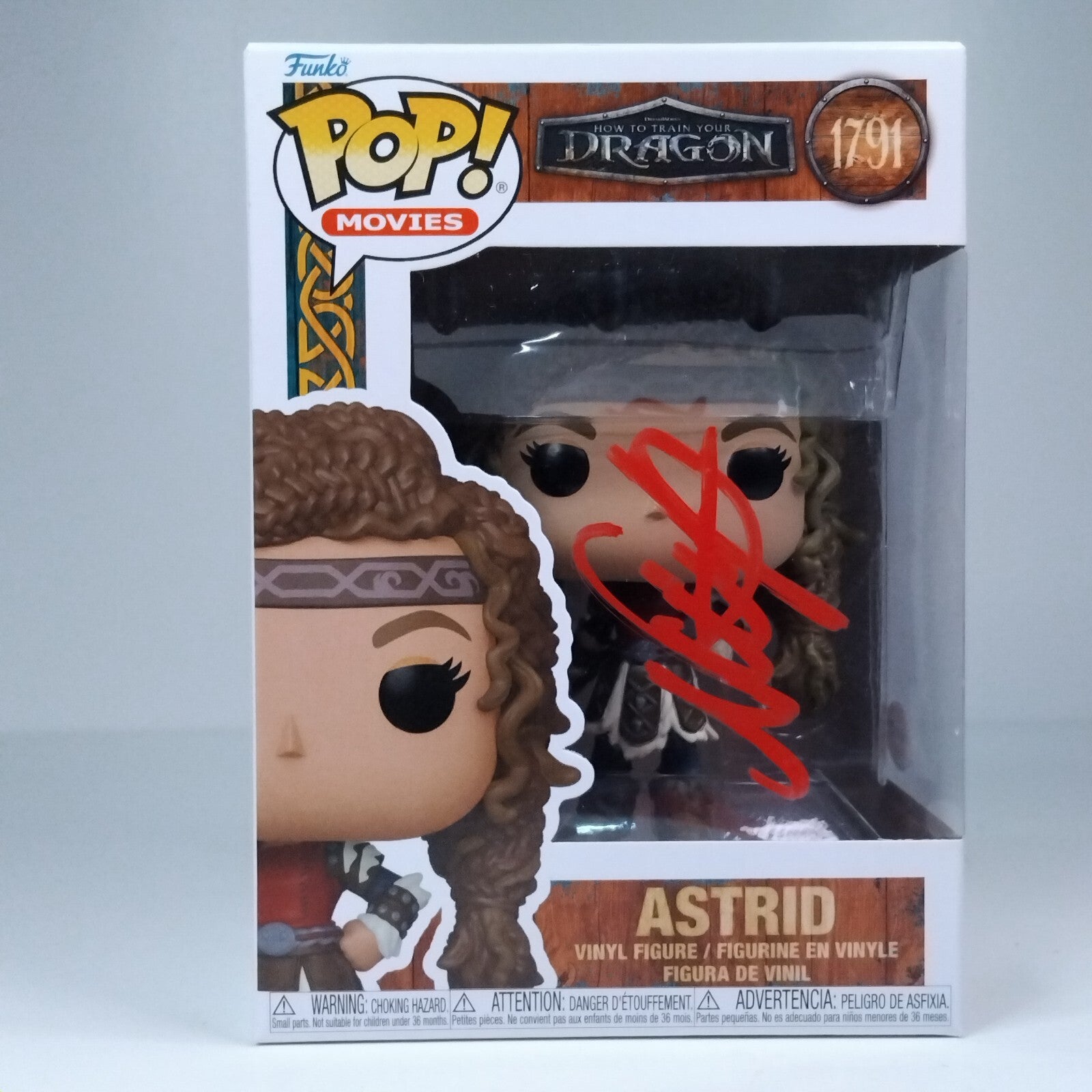 Funko Pop! How to Train Your Dragon - Astrid Signed Nico Parker COA #1791 WS